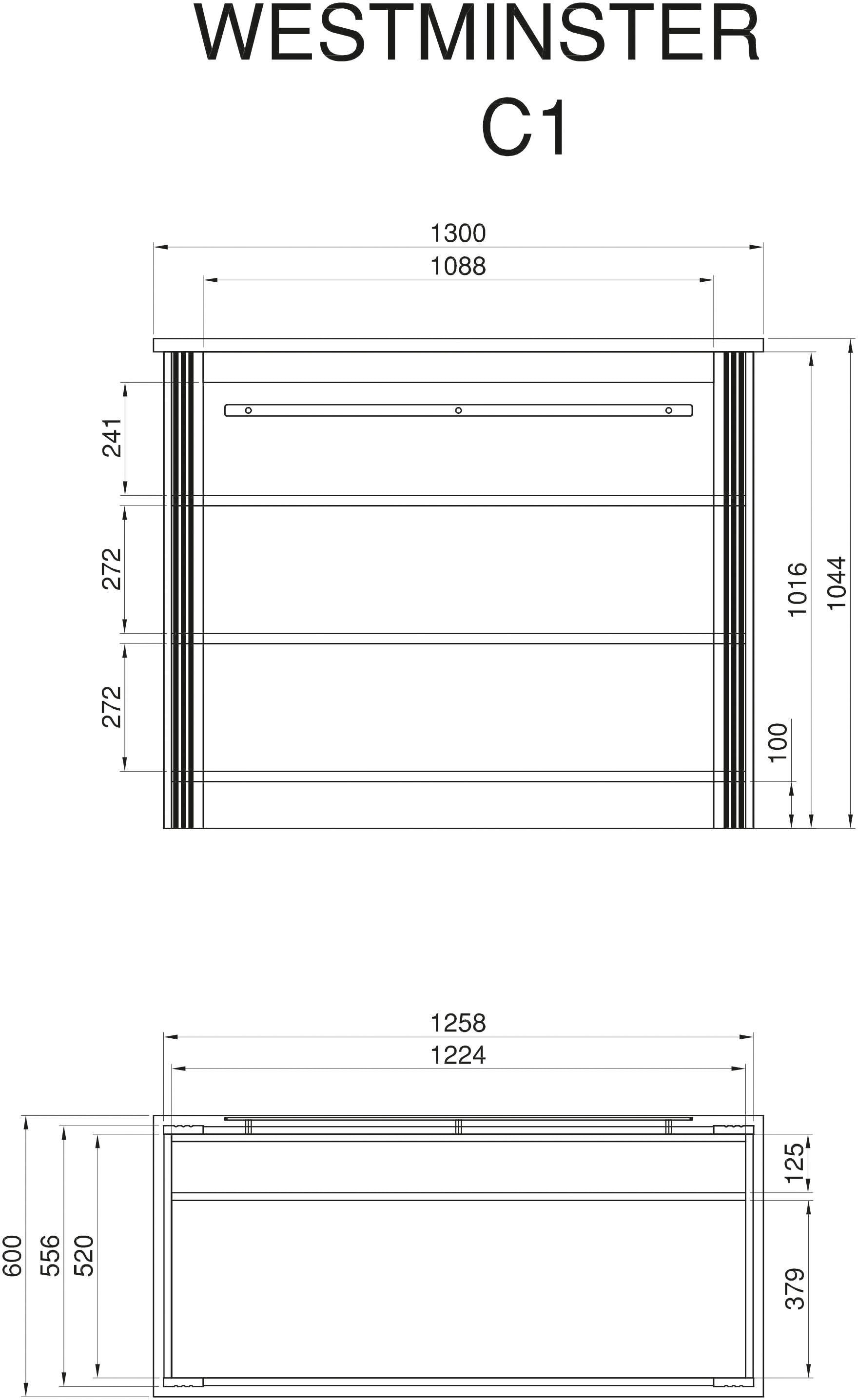 GOODproduct Küche »KS-Westminster« Breite 196 cm, ohne E-Geräte