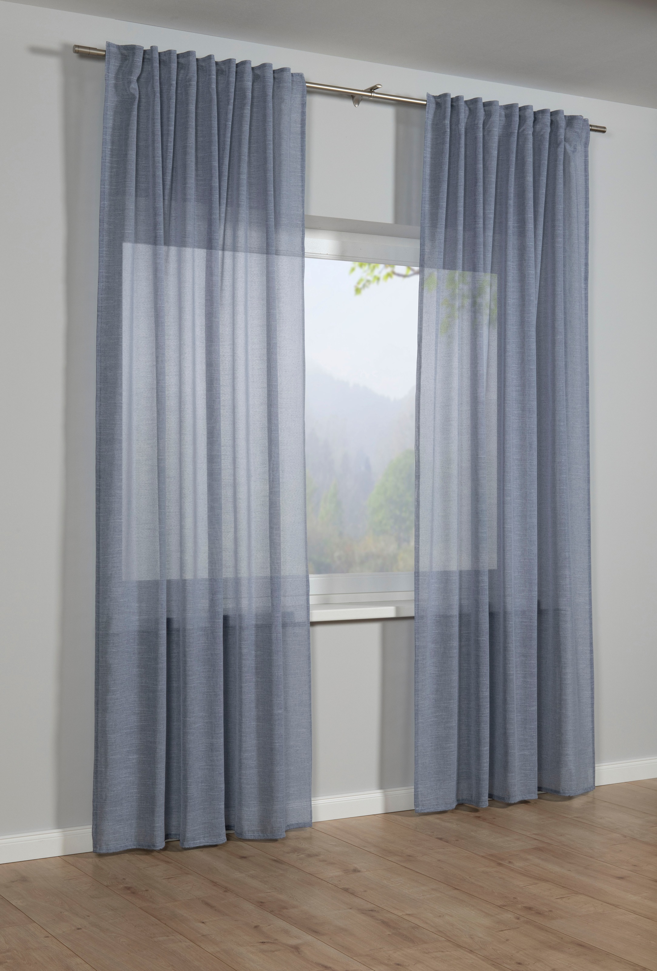 Image of GARDINIA Gardine »Schal mit Gardinenband Struktur Uni«, (1 St.), Vorhang bei Ackermann Versand Schweiz