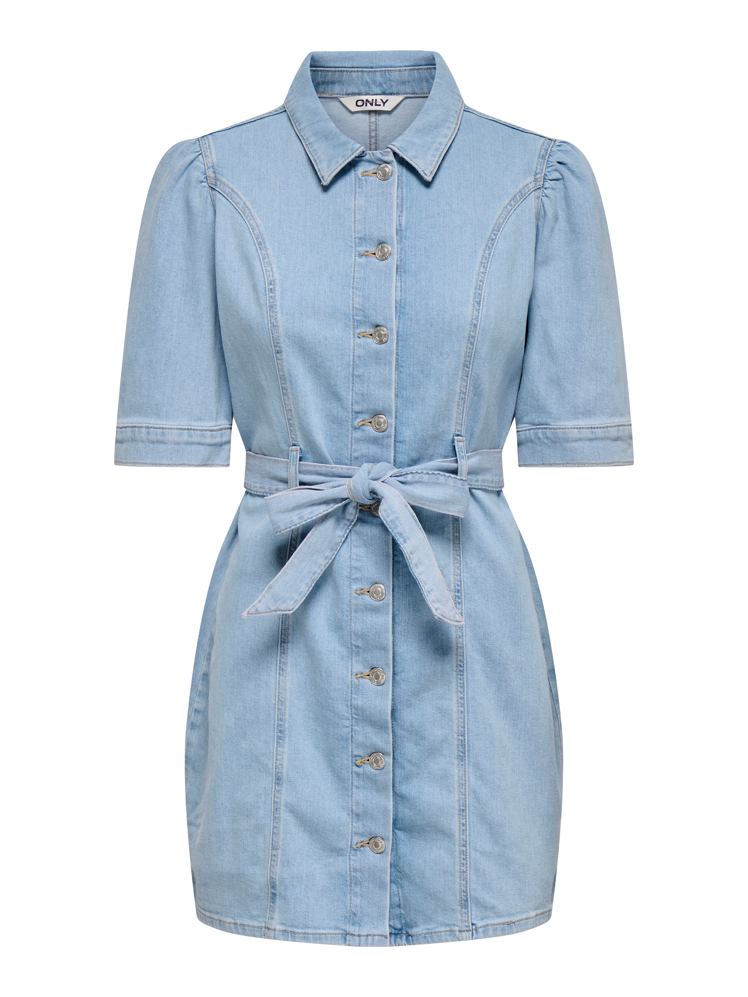 ONLY Robe en jean »ONLVIBBE SS BELT DNM DRESS AKM« mélange coton, coupe régulière