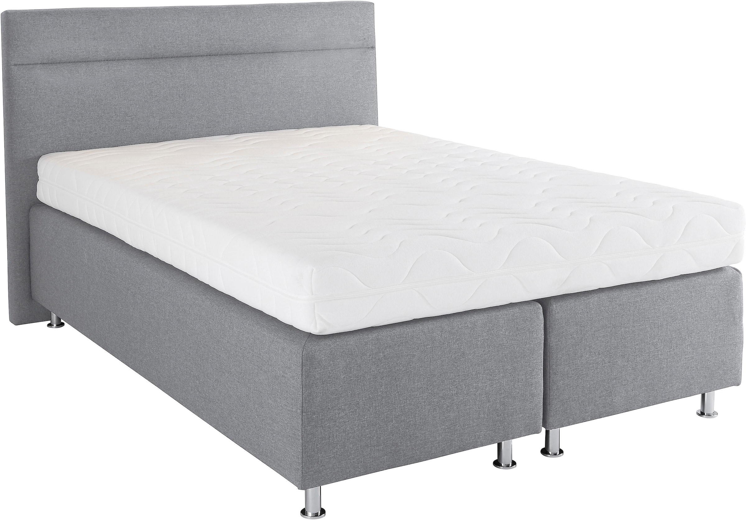 Image of Black Boxspringbett wahlweise mit LED-Beleuchtung