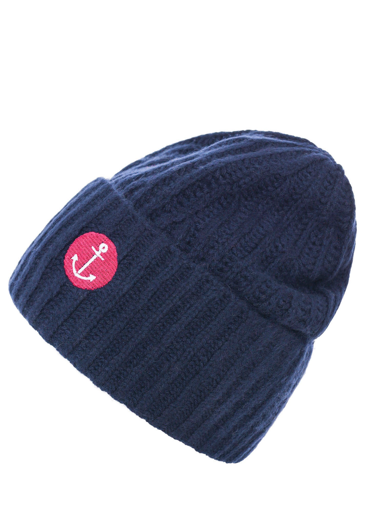 Zwillingsherz Beanie »Beanie mit Anker Stickerei«, (Packung), mit auffälligem Anker-Motiv