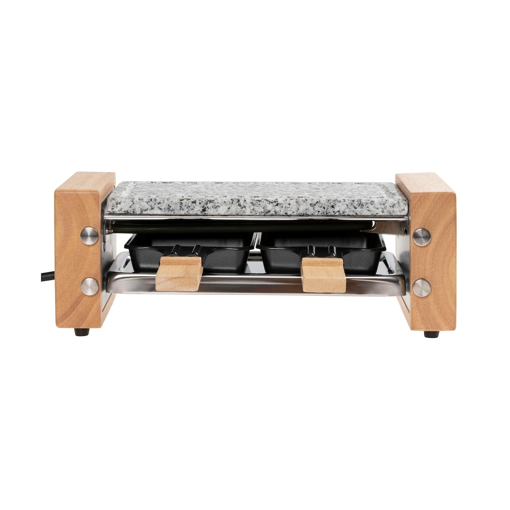 FURBER Raclette »Raclette-Grill 2P Holz/Stein«, 350 W