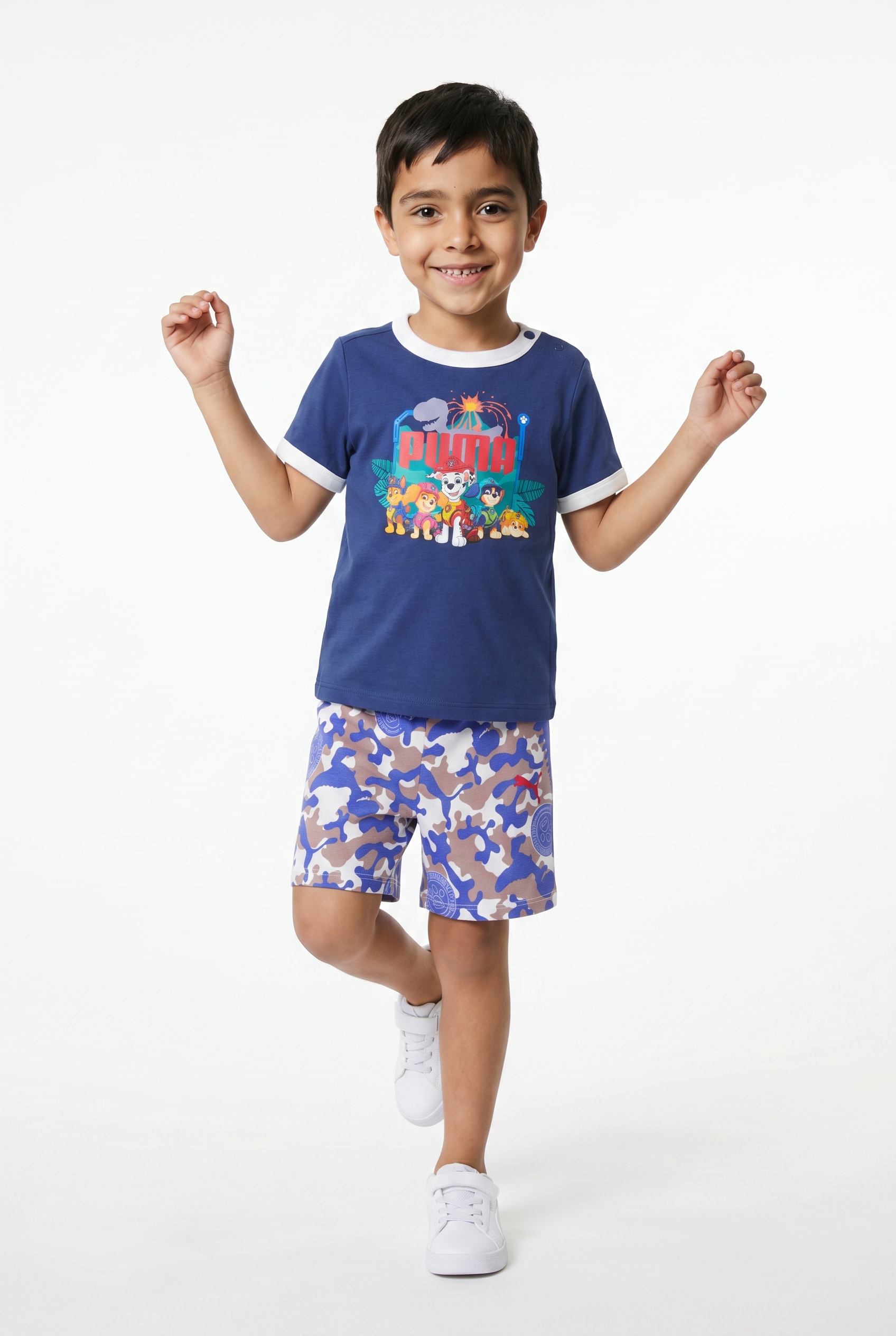 Image of PUMA Trainingsanzug "X PAW PATROL MINICATS TEE AND SHORTS SET INF" 2 zweiteiliges Set, Regular Fit, ohne Kapuze