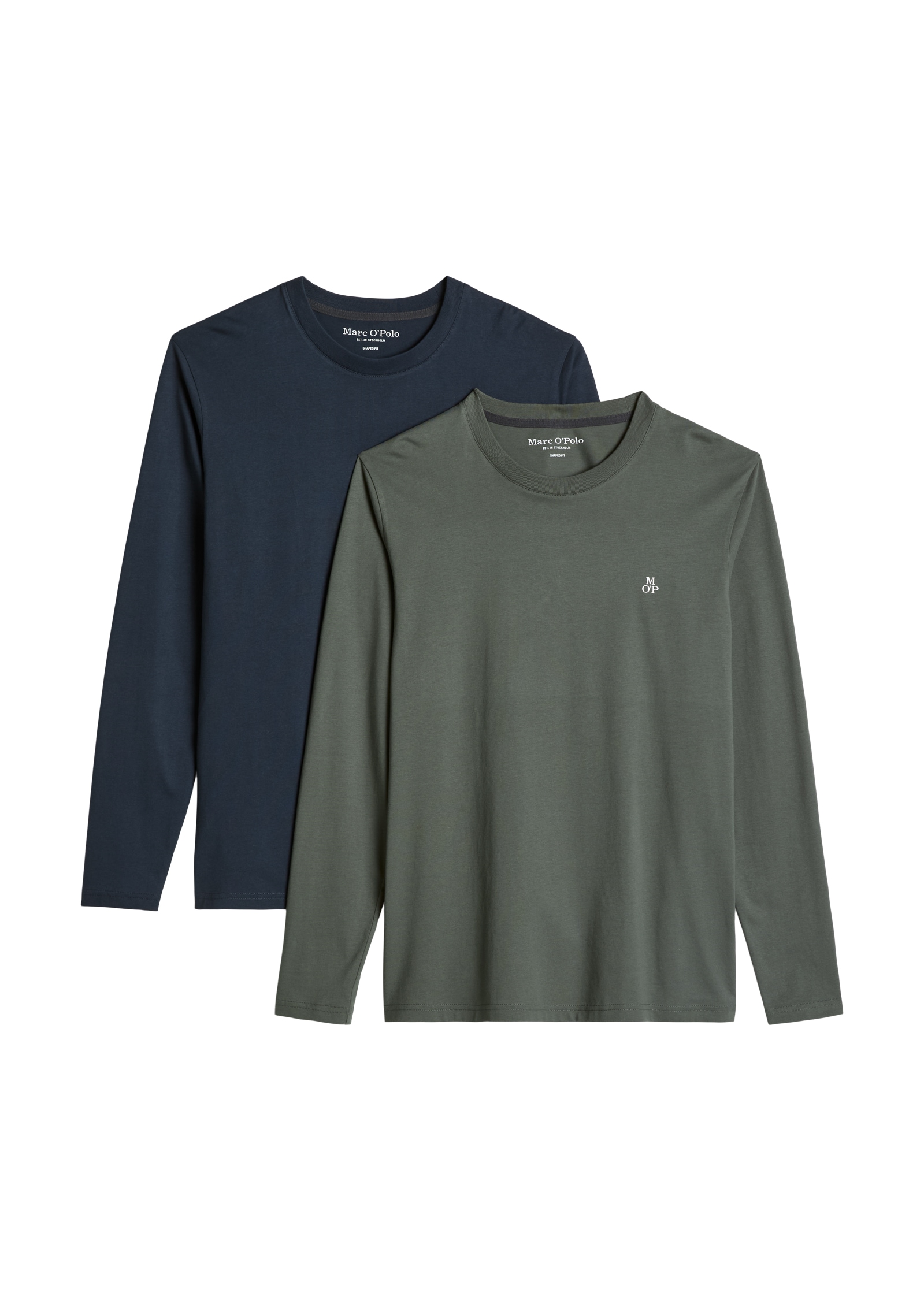 Image of Marc OPolo Longsleeve 2 shaped aus Bio-Baumwolle