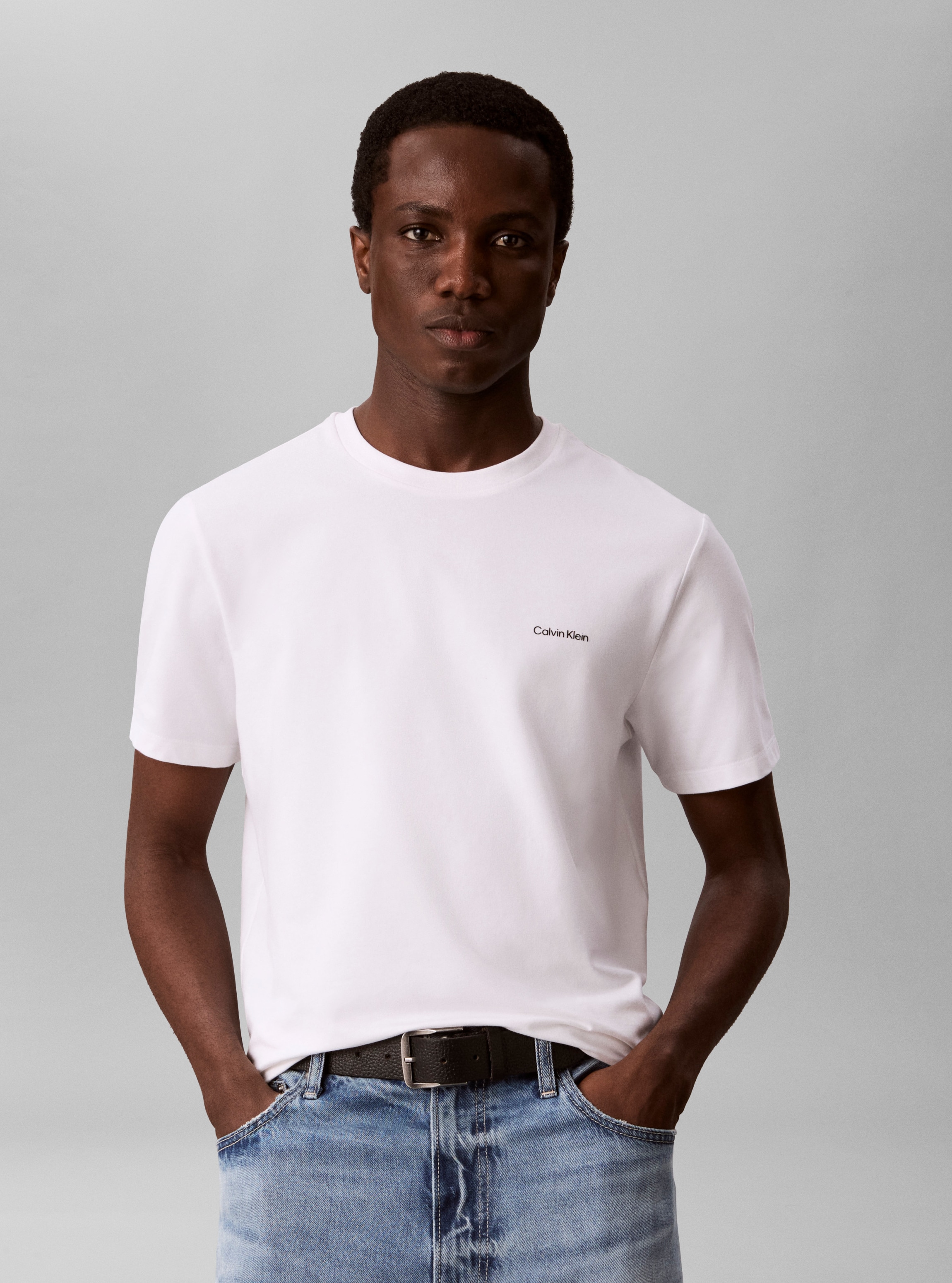 Image of Calvin Klein Jeans T-Shirt "SLIM STRETCH COTTON" Slim fit mit Rundhalsausschnitt