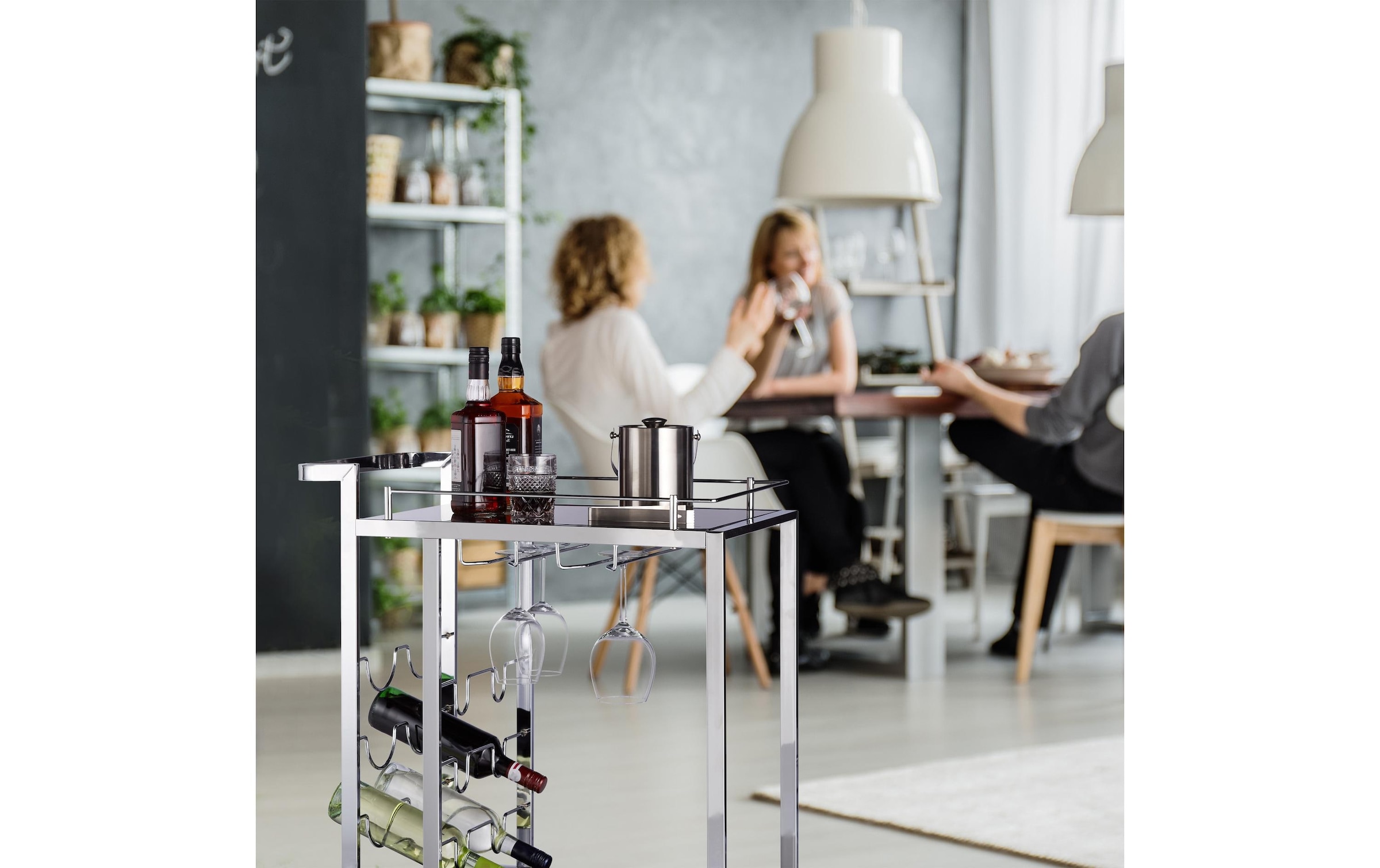 relaxdays Chariot de service »Baron 75 x 40 x 70 cm«