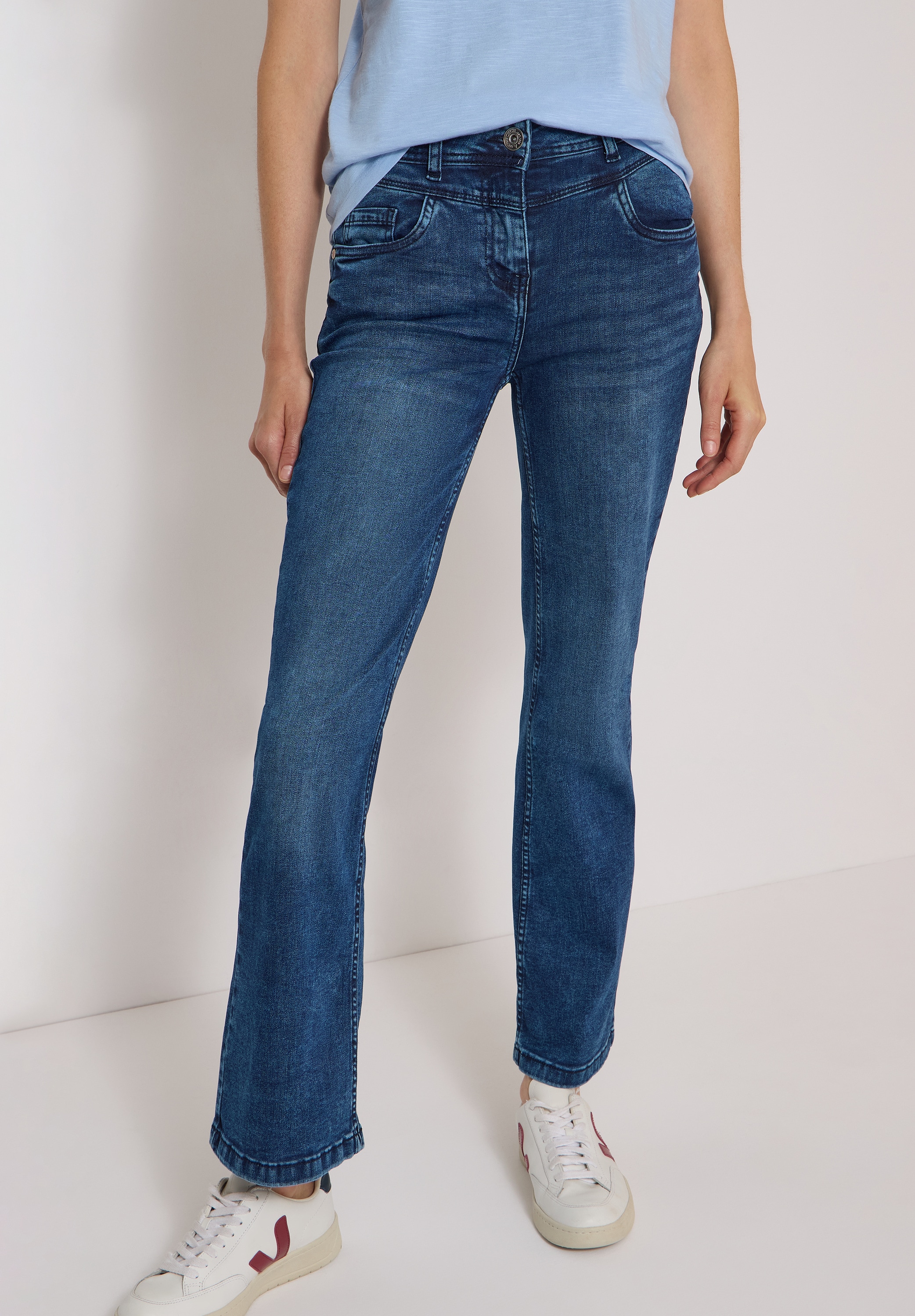 Image of Cecil Bootcut-Jeans "Style Toronto" im Slim Fit / Stretch