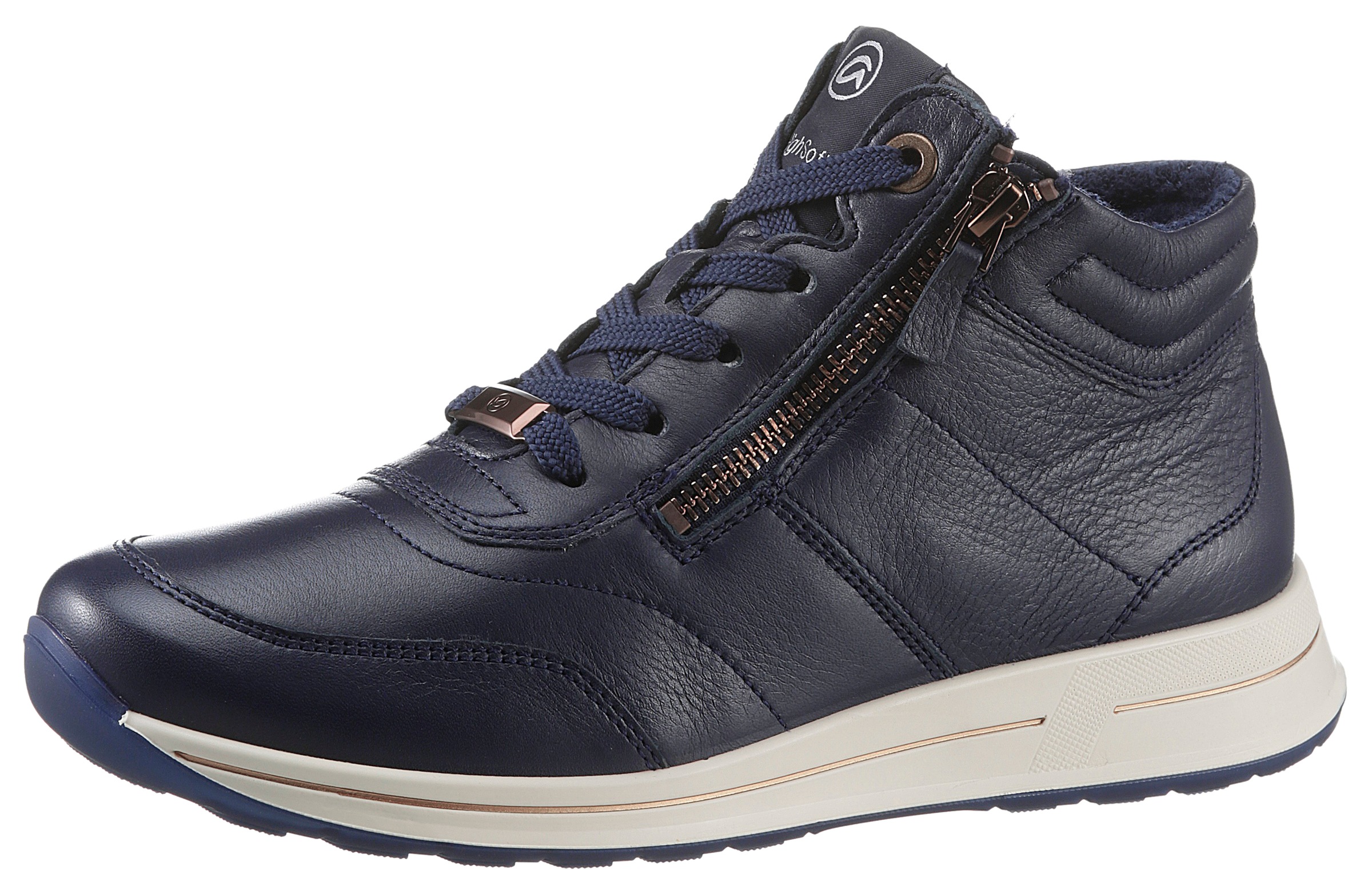 Image of Ara Schnürboots "OSAKA" Herbstboots, mit beidseitigen Reissverschlüssen, H-Weite (=sehr weit)