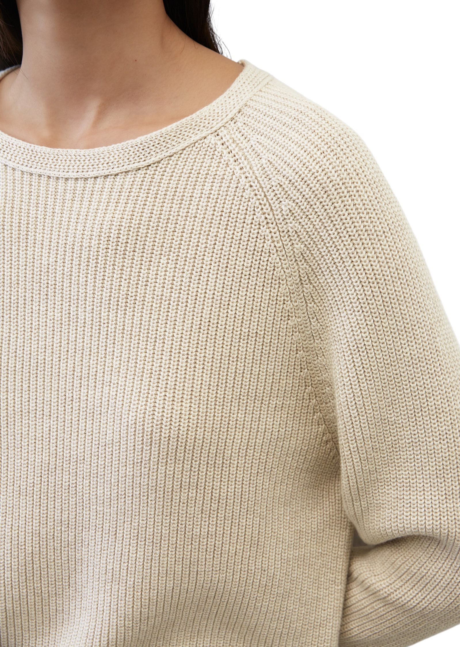 Marc O'Polo Pull à col rond im festem Baumwoll-Strick