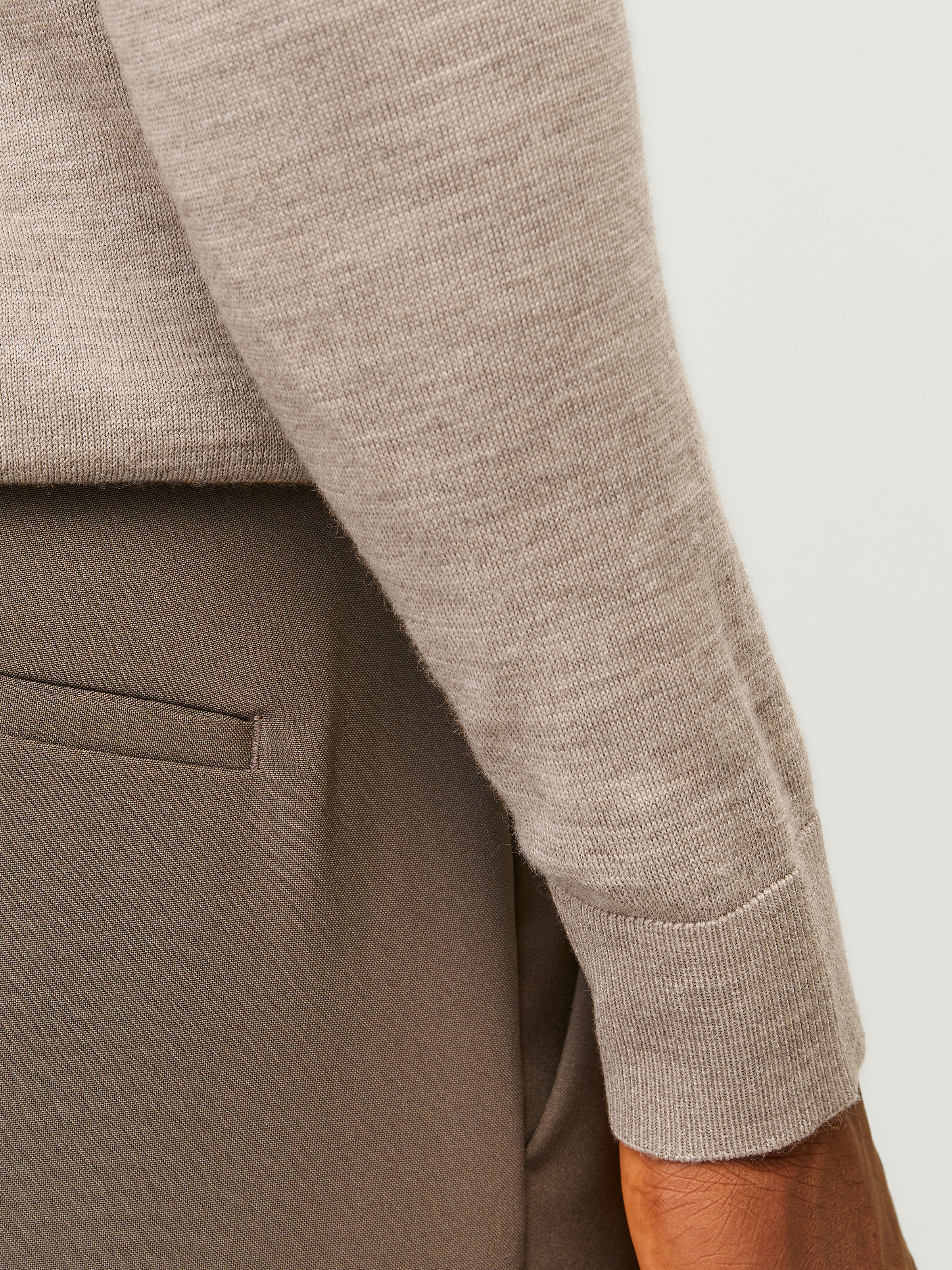 Jack & Jones Rundhalspullover »JPRBLAMARK MERINO KNIT CREW NECK LN« Wolle, regular fit