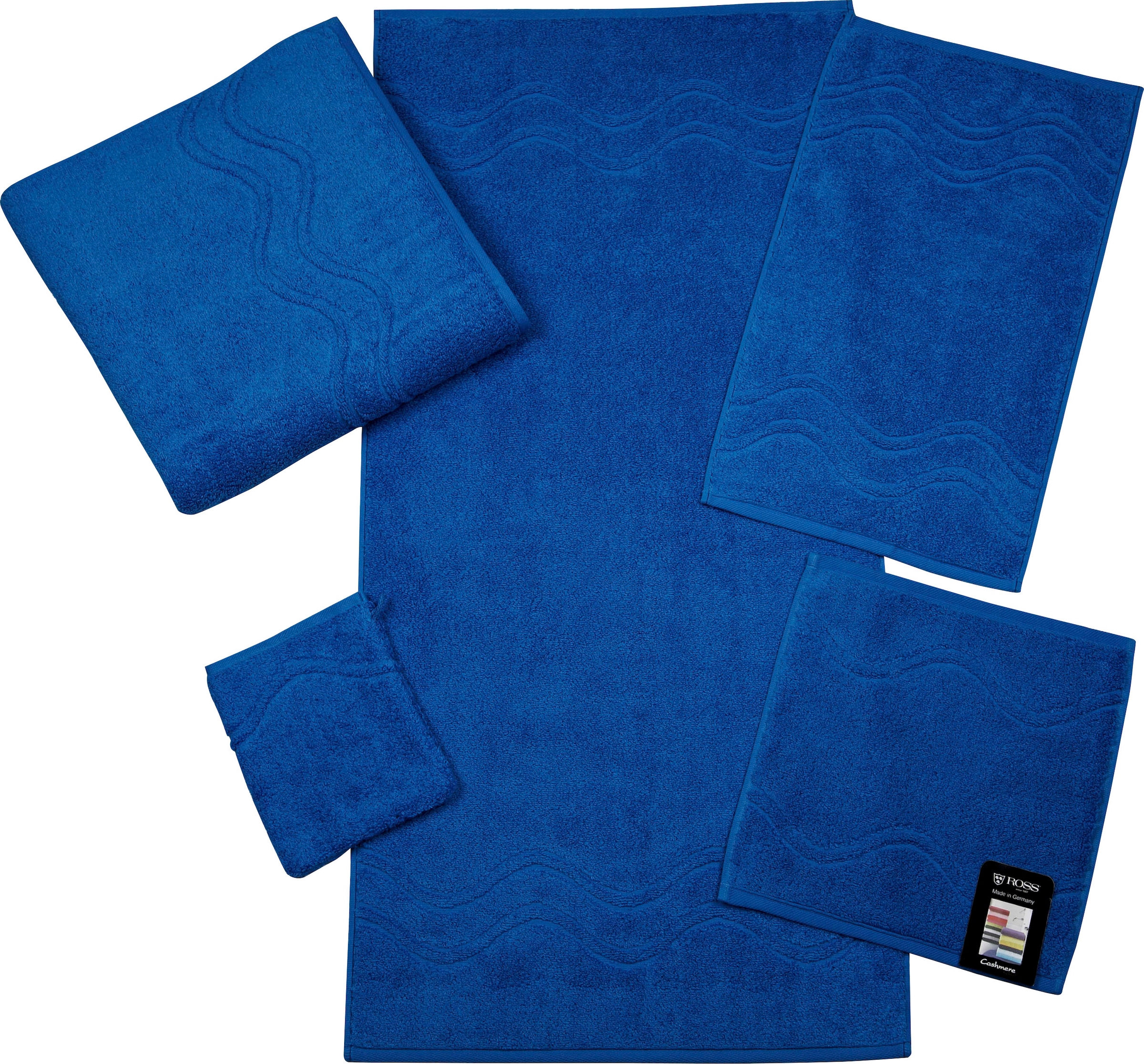 ROSS Handtuch »Cashmere feeling«, (2 St.), mit Wellenbordüre