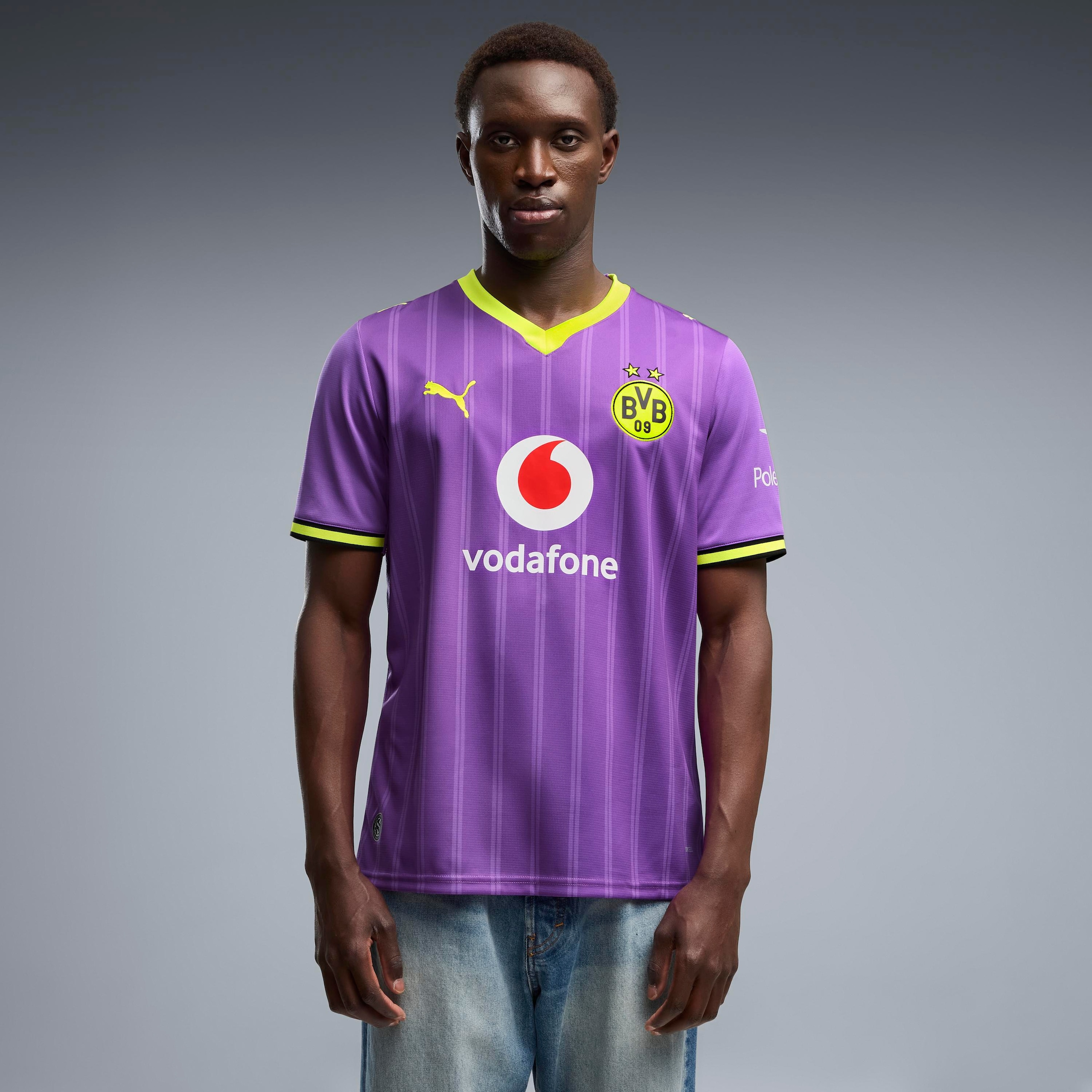 Image of PUMA Fussballtrikot "BVB THIRD JERSEY REPLICA" mit Rundhalsausschnitt, DryCELL-Technologie, atmungsaktiv