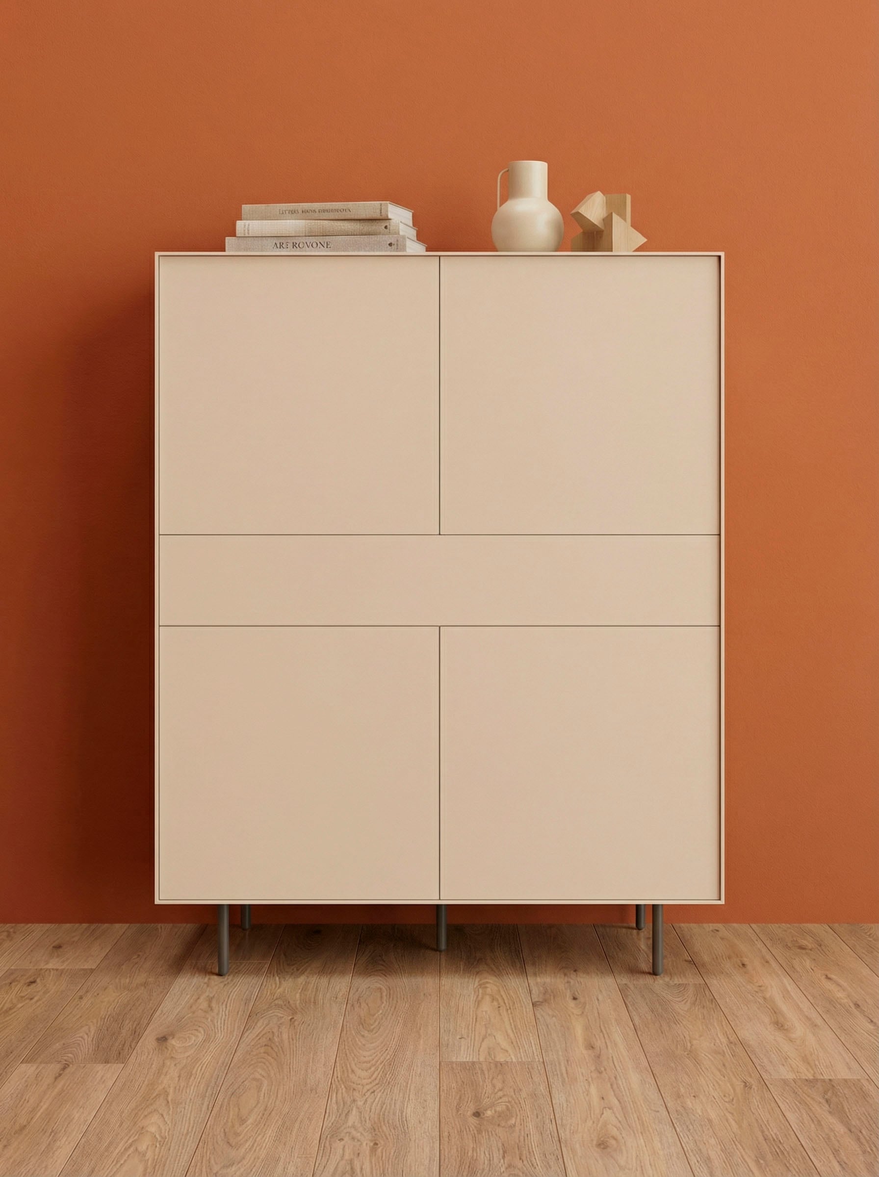 LeGer Home by Lena Gercke Buffet haut »Essentials, Sideboard, Kommode, Anrichte, Schrank, Stauraumschrank« Breite: 111 cm, UV lackiert, Push-to-open-Funktion