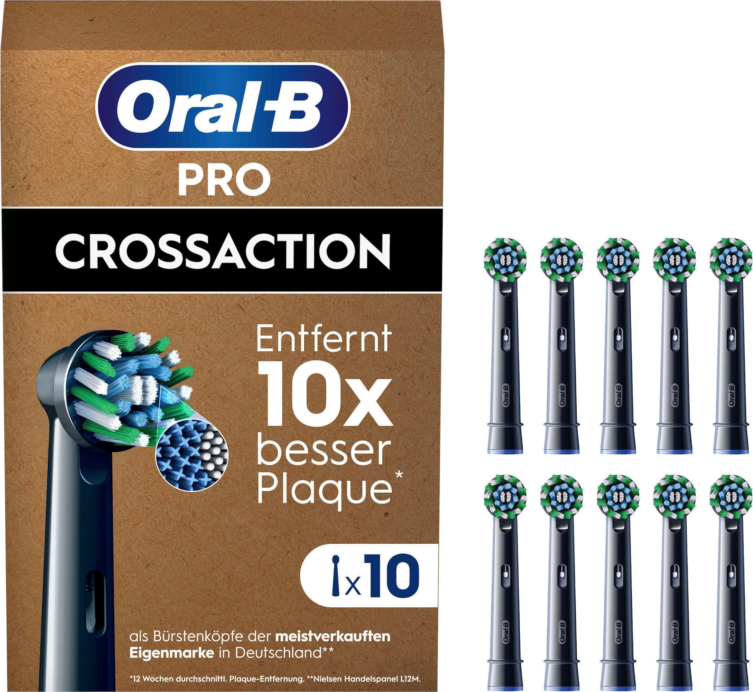 Oral-B Aufsteckbürsten »Pro CrossAction«, X-förmige Borsten