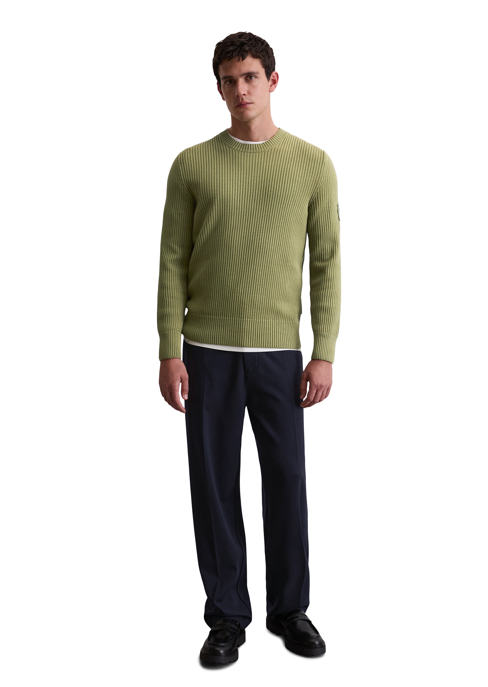 Marc O'Polo Rundhalspullover »DFB Travel Collection«, aus reiner Bio-Baumwolle, regular fit