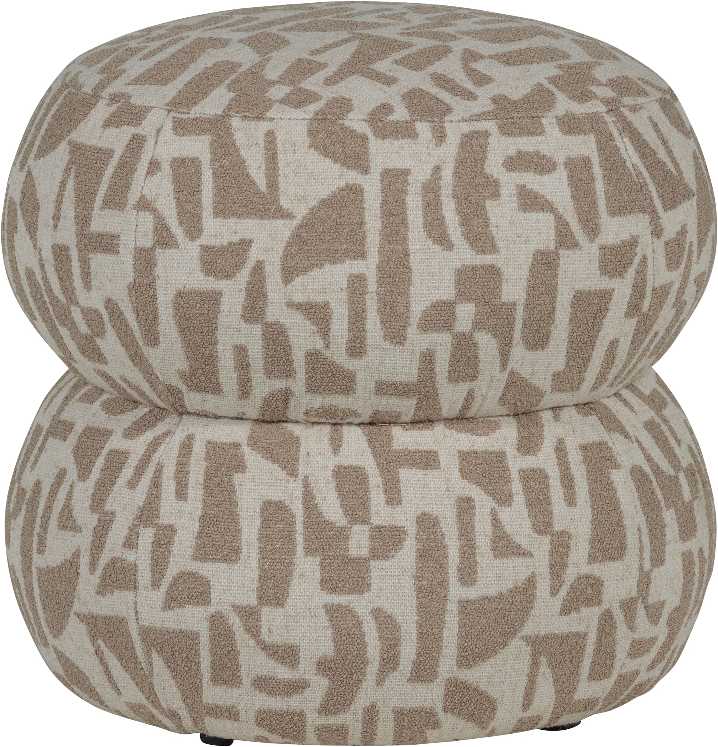 Image of WOOOD Hocker "Anic mit Sunny-Gewebtem Bezug, B 43 x T 43 x H 40 cm" Sehr hohe Verschleissfestigkeit, pflegeleicht, montiert geliefert