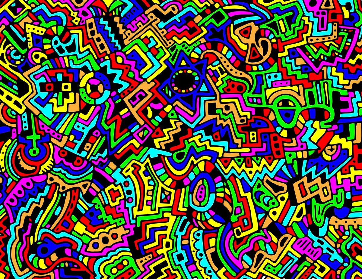 Image of Papermoon Fototapete »Bunte Zusammenfassungen«, samtig, Vliestapete, hochwertiger Digitaldruck bei Ackermann Versand Schweiz