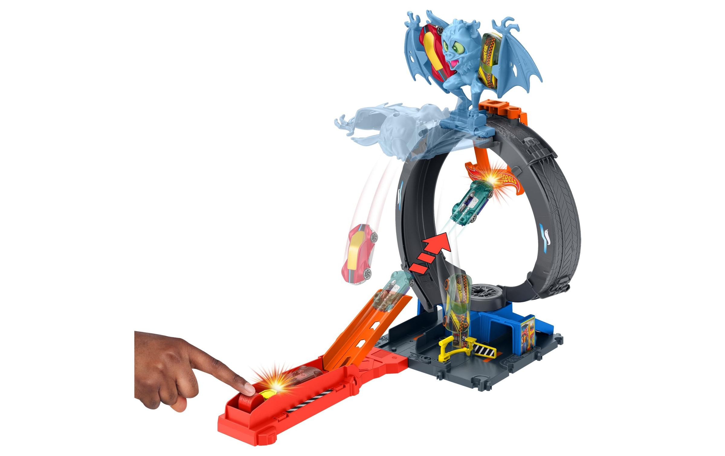Hot Wheels Konstruktions-Spielset »Action Cars Hot Wheels City Nemesis Bat vs Tire Shop«