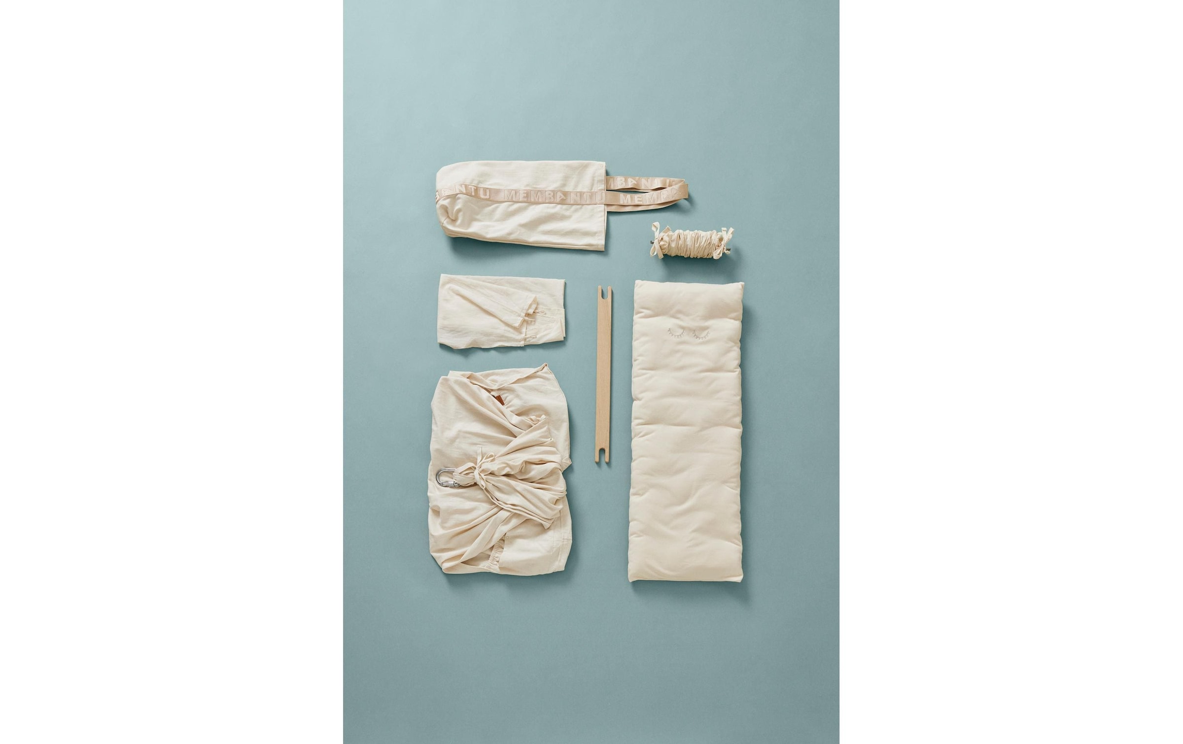 Hängematte »Membantu Set Premium mit Ständer Weiss/Natur«