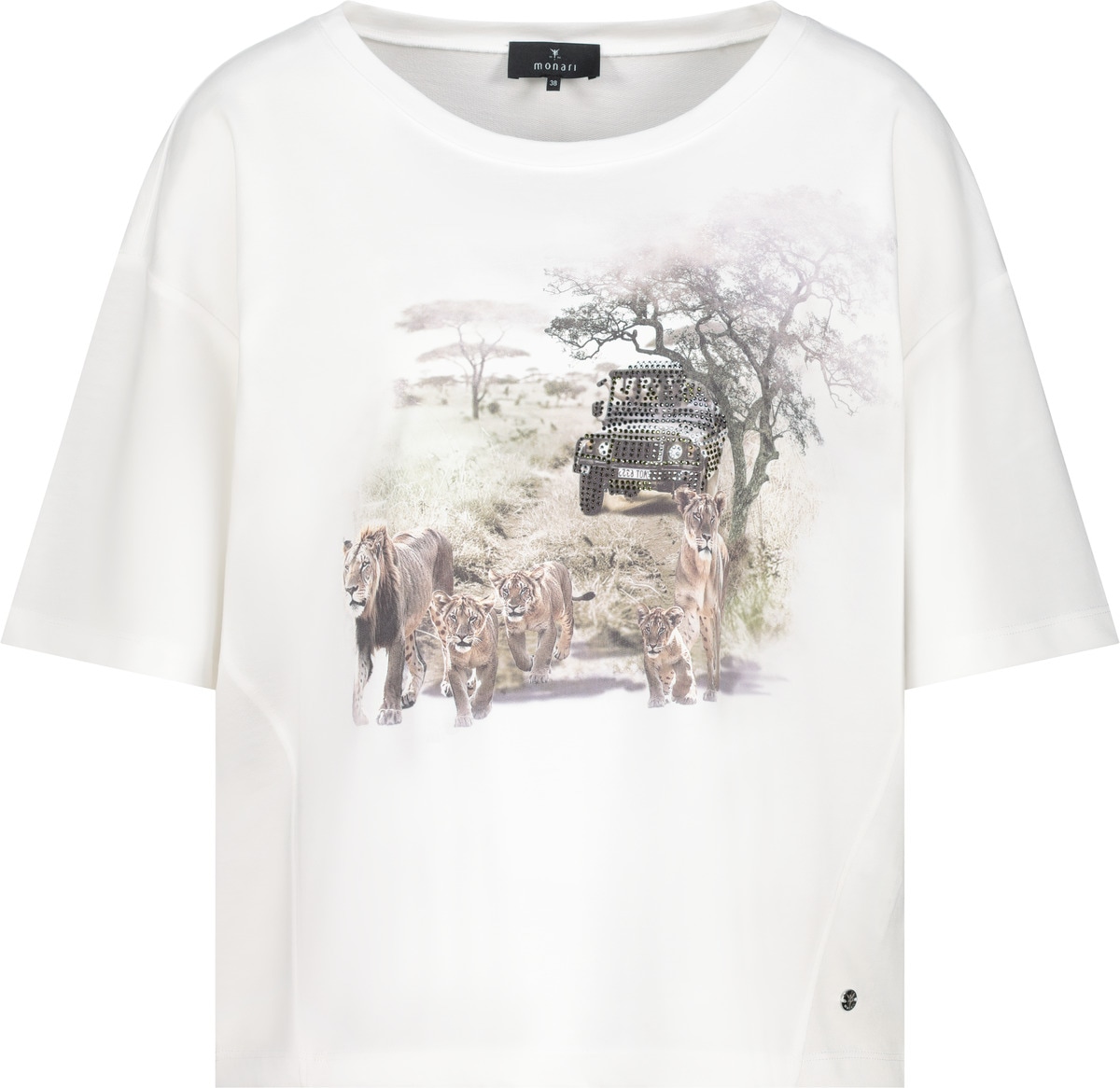 Monari T-Shirt »Shirt Safari Druck«, Mit Rundhalsausschnitt