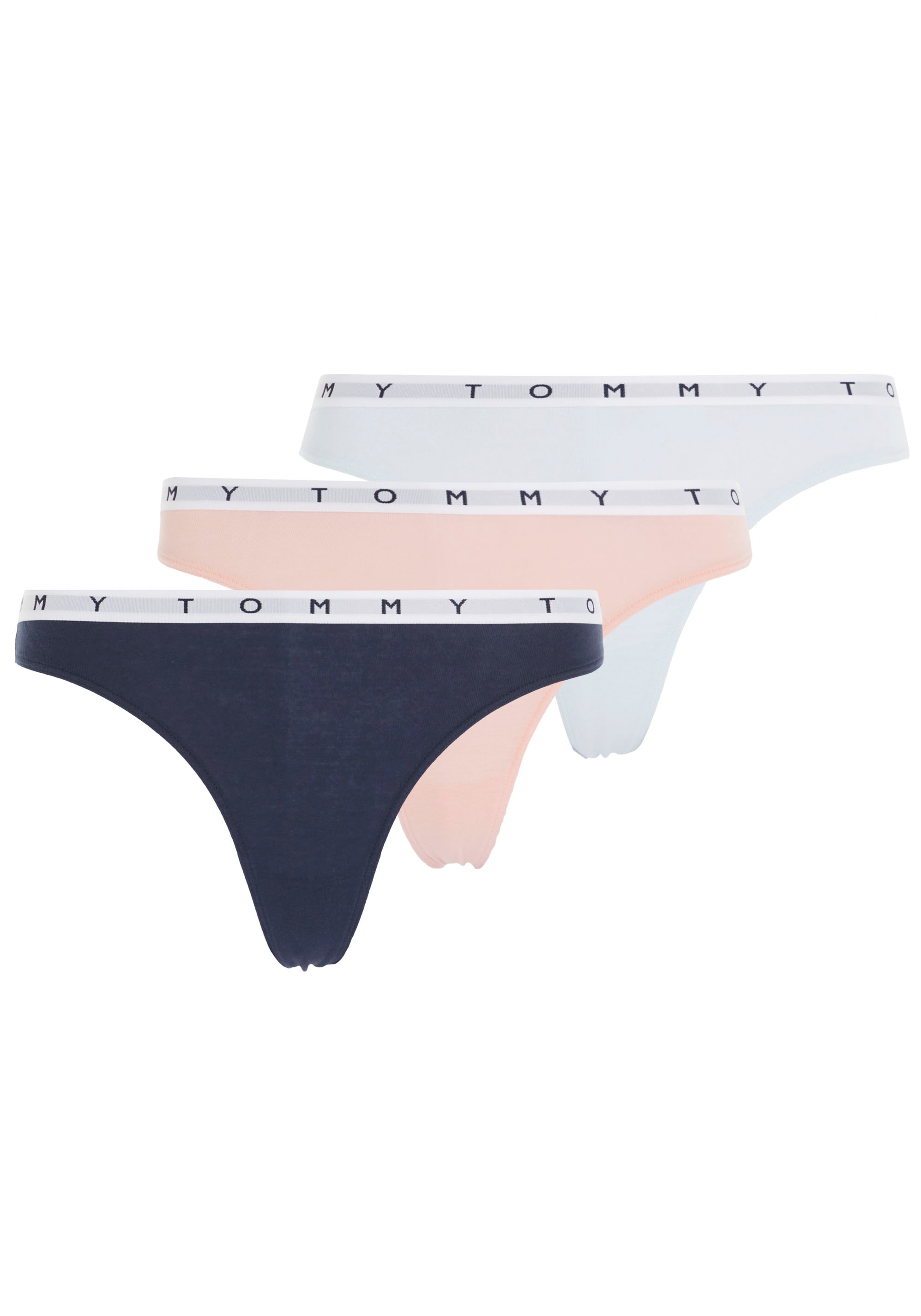 Tommy Hilfiger Underwear Slip »3 PACK THONG«, (Packung, 3 St., 3er-Pack),  mit Tommy Hilfiger Markenlabel Acheter à un bon prix