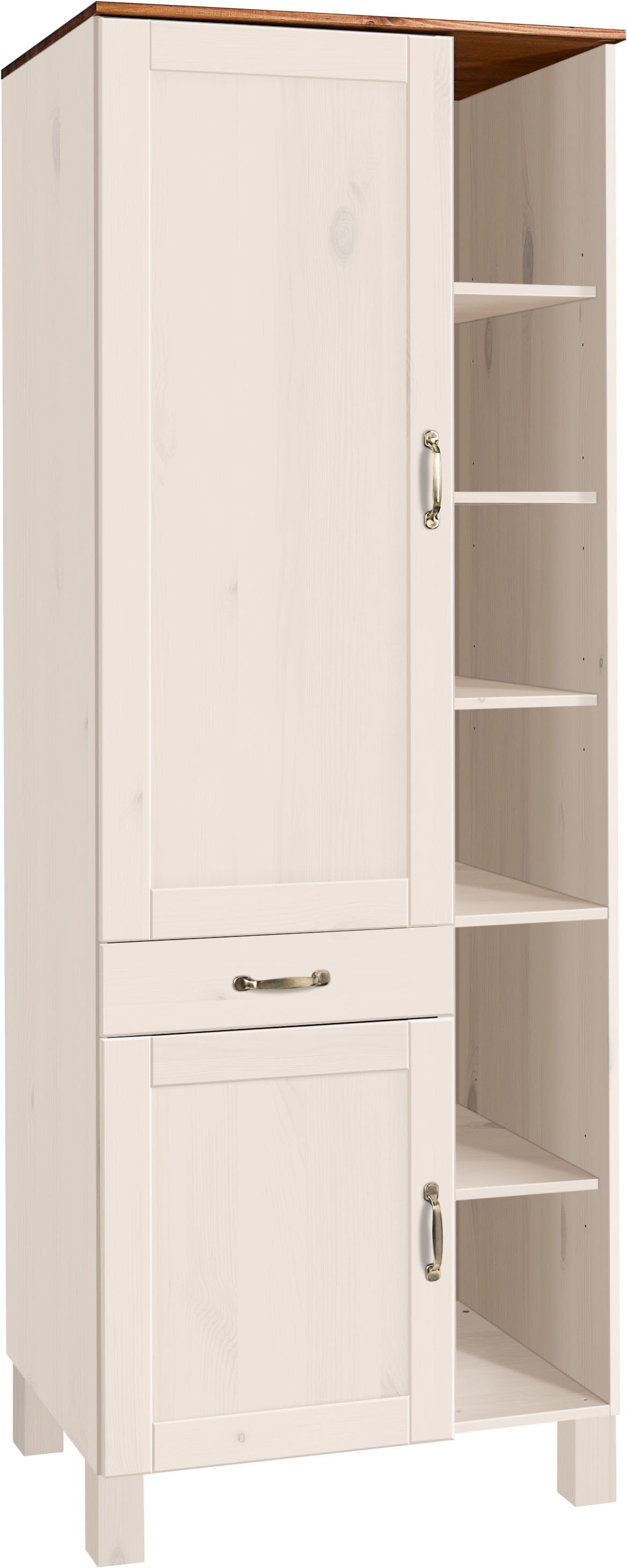 Image of Home affaire Hochschrank "Alby" Breite 75 cm, 2 Türen, 1 Schubkasten, 6 offene Fächer