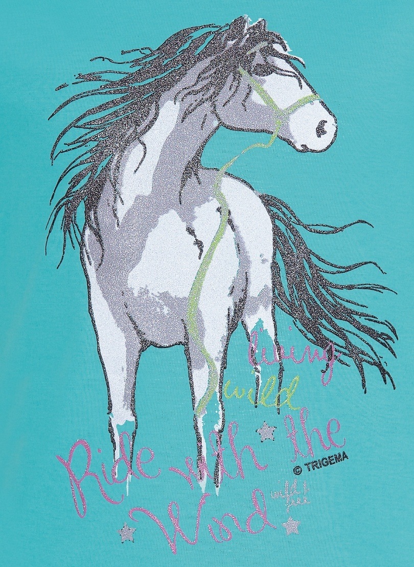 Trigema T-Shirt »TRIGEMA T-Shirt mit Pferd«, (1 tlg.)