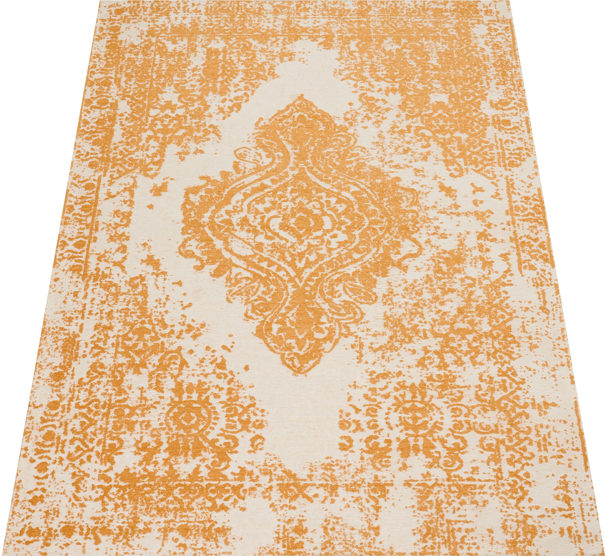 Paco Home Teppich »Mariba 200«, rechteckig, 13 mm Höhe, Kurzflor, meliert, Orient-Optik, Hoch-Tief Effekt, Wohnzimmer