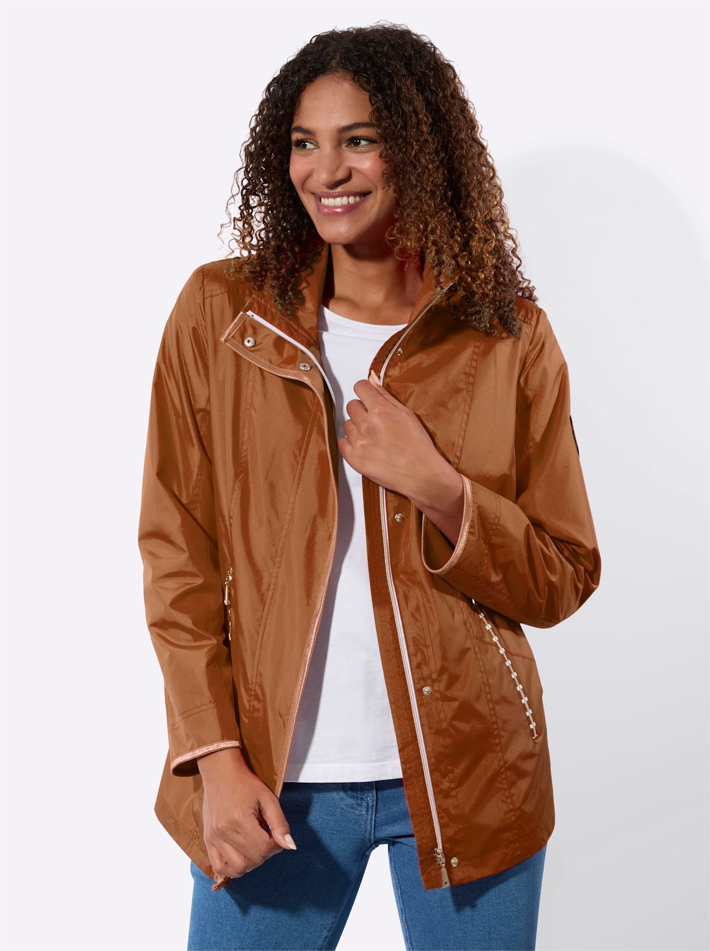 Image of Casual Looks Langjacke ohne Kapuze