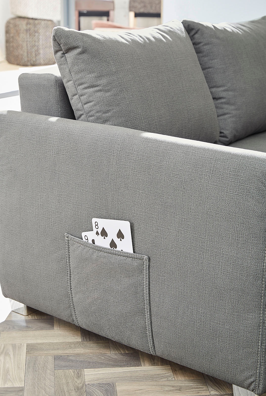 Jockenhöfer Gruppe Ecksofa »Boomer L-Form, B: 236 cm« mit Bettfunktion, Bettkasten & Zierkissen, 2 separate Liegeflächen