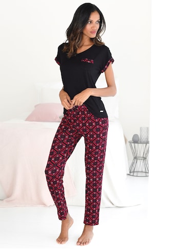 LASCANA Pyjama, (2 tlg., 1 Stück), mit Grafikprint kaufen