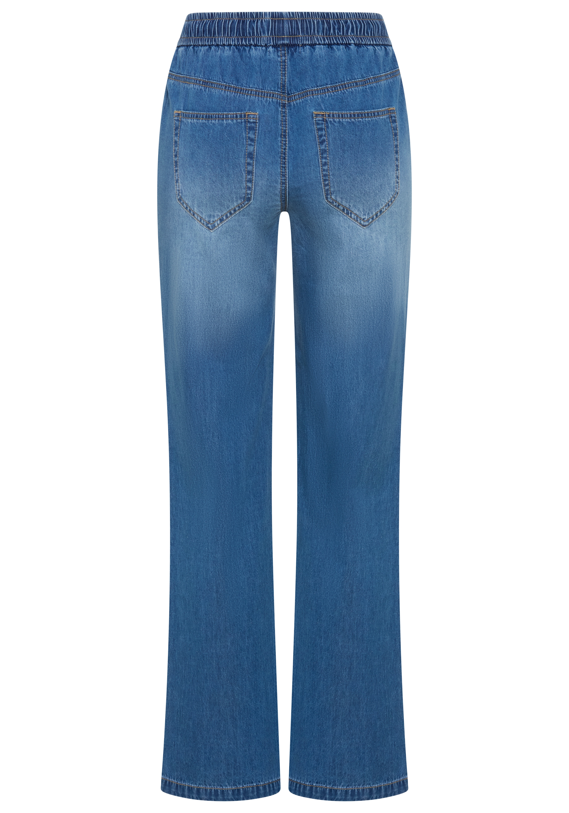 Arizona Jeans Relax-fit »mit Schnürung« avec jambe droite, uni