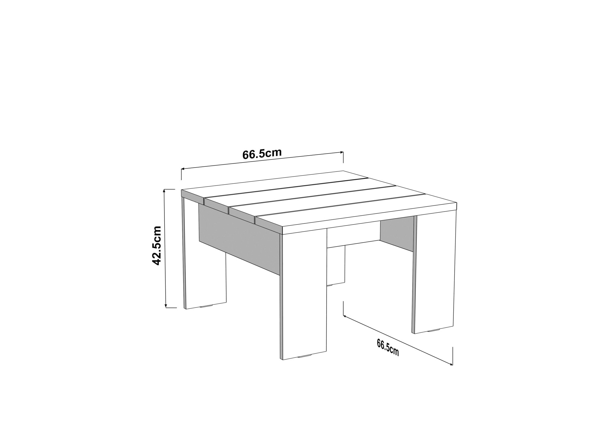 Home affaire Table basse »Montese, Wohnzimmertisch, Sofatisch, Beistelltisch, Kaffeetisch« Moderner Couchtisch: 3 Grössen, 4 Farben – ideal für kleine Räume