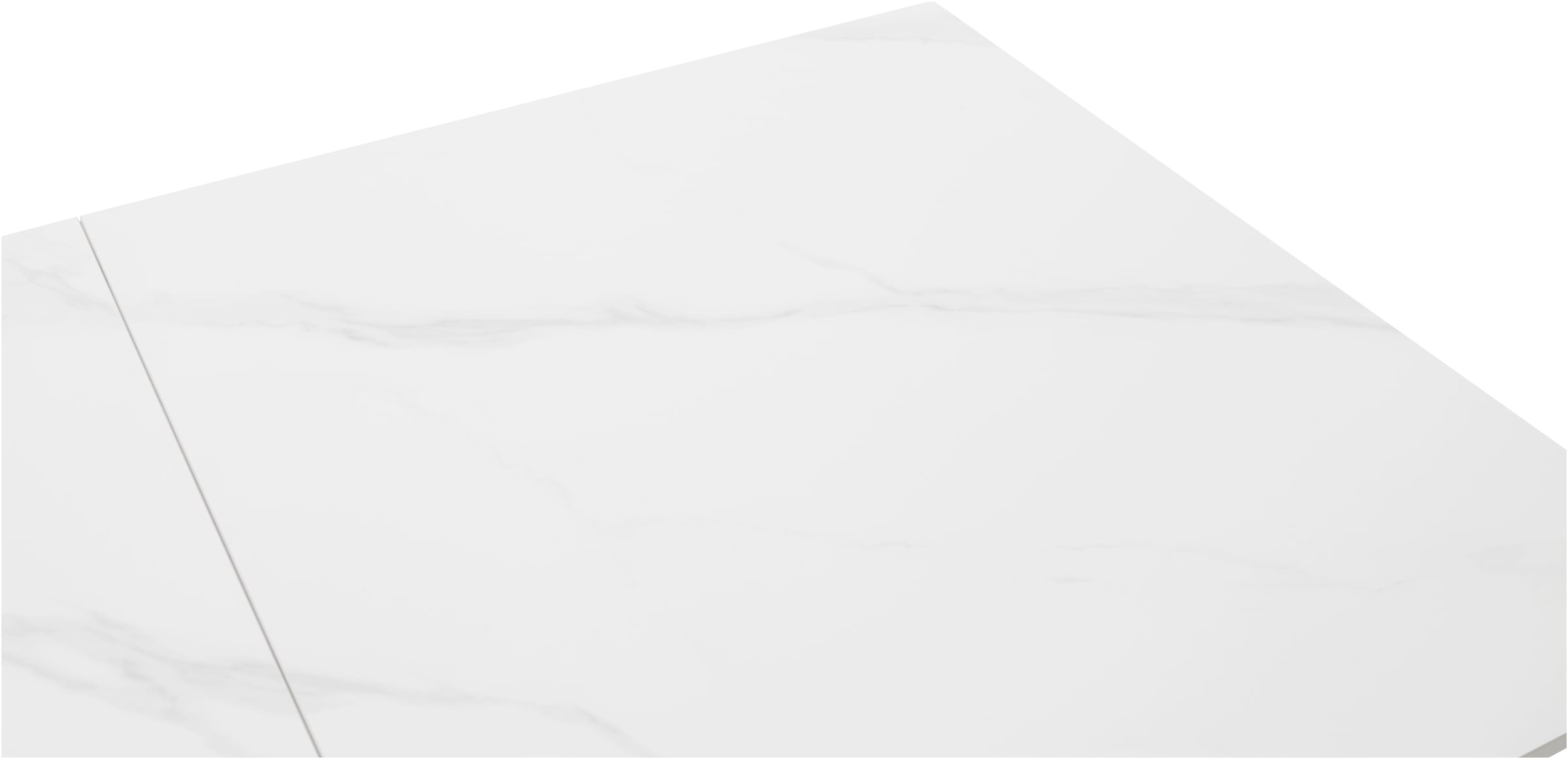 MCA furniture Esstisch »PARENZO Auzugtisch 140-180 cm weiss marmoriert - bis 8 Personen«, (1 St.), Keramik, Metall weiss, Synchronauszug, ausziehbar, 6-8 Personen