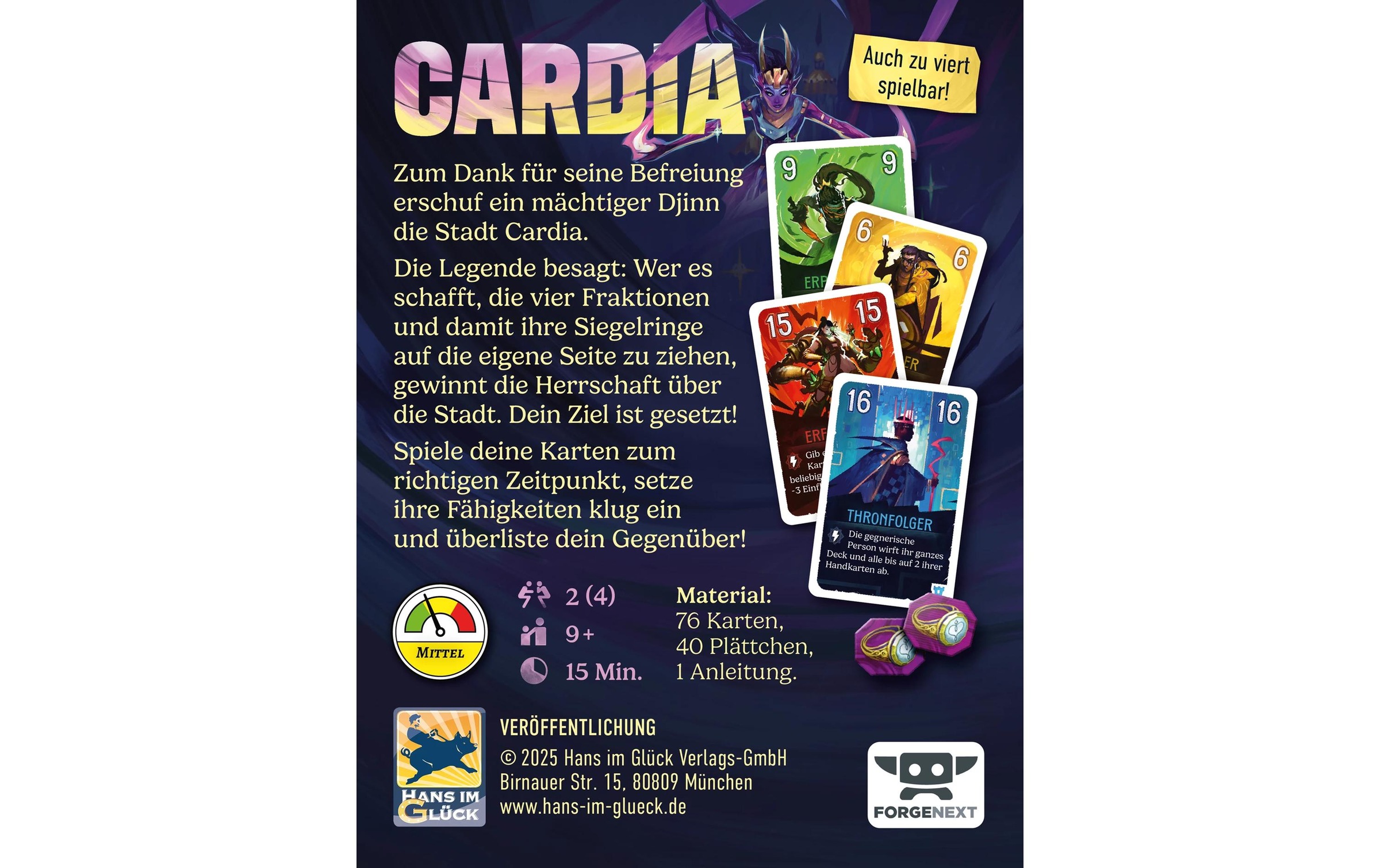 Hans im Glück Spiel »Duell um Cardia (d)«