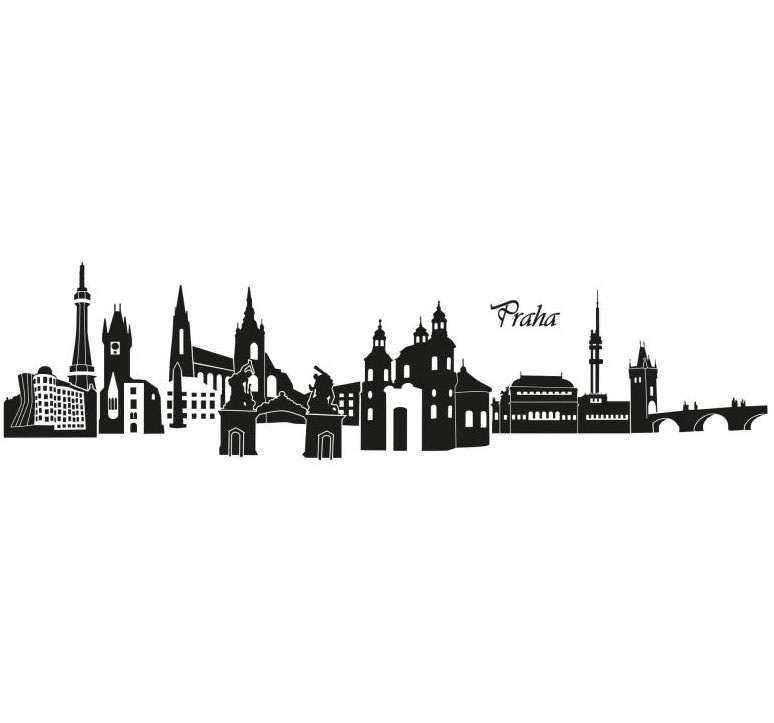 Image of Wall-Art Wandtattoo »XXL Stadt Skyline Prag 120cm«, (1 St.) bei Ackermann Versand Schweiz