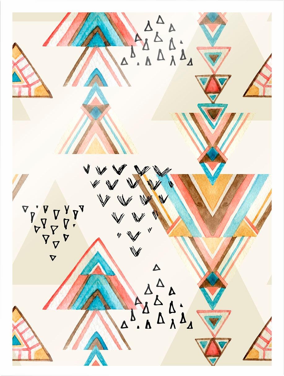 Image of Wall-Art Poster »Bohemian Triangles«, 30/40 cm, gerahmt, Poster, Wandbild, Bild, Wandposter bei Ackermann Versand Schweiz