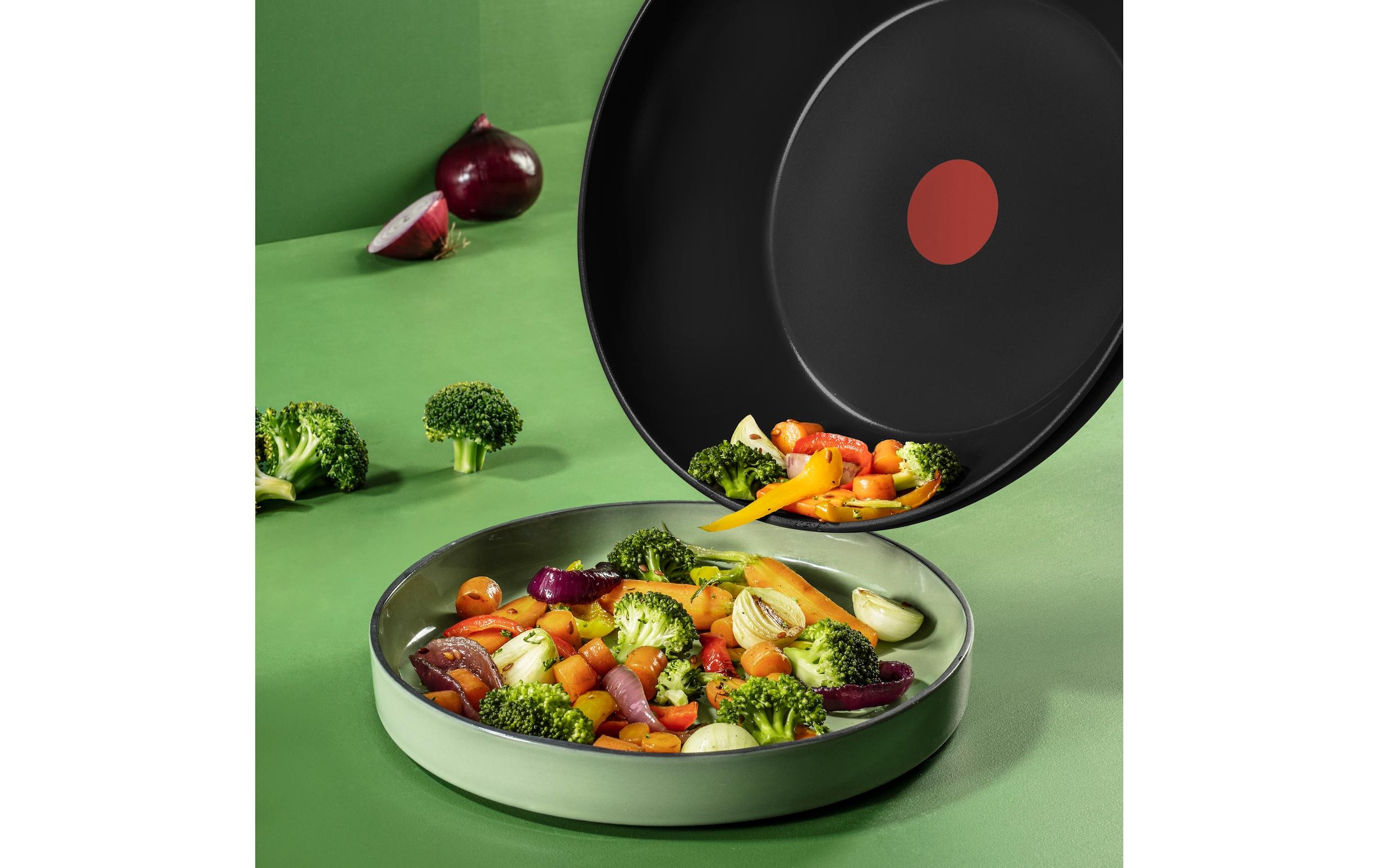 Tefal Wok »Renew Black On 28 cm«, Aluminium