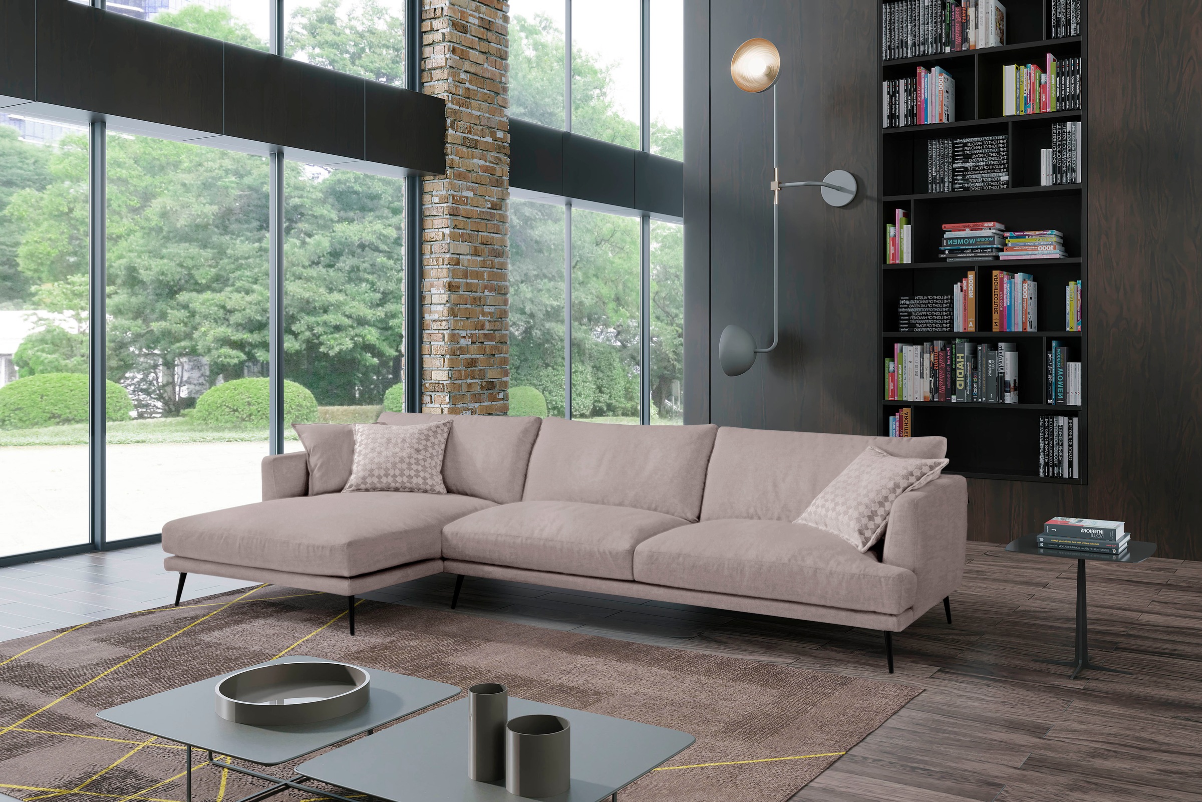 Egoitaliano Ecksofa »Sophia, Designsofa mit extrakomfortablem Sitzkomfort«, mit Daunenfederung, L-Form