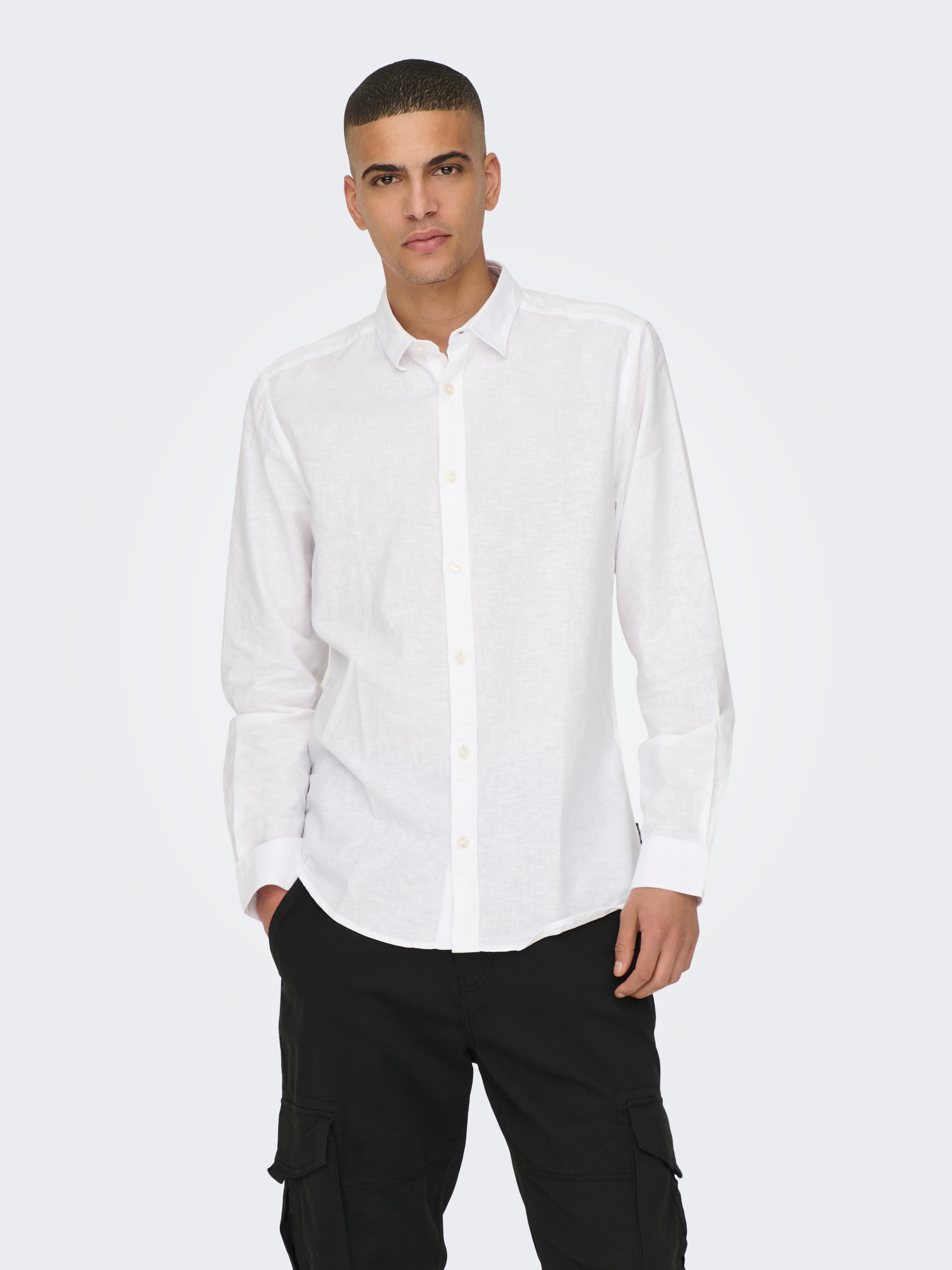 ONLY & SONS Chemise à manches longues »ONSCAIDEN LS SOLID LINEN SHIRT NOOS«