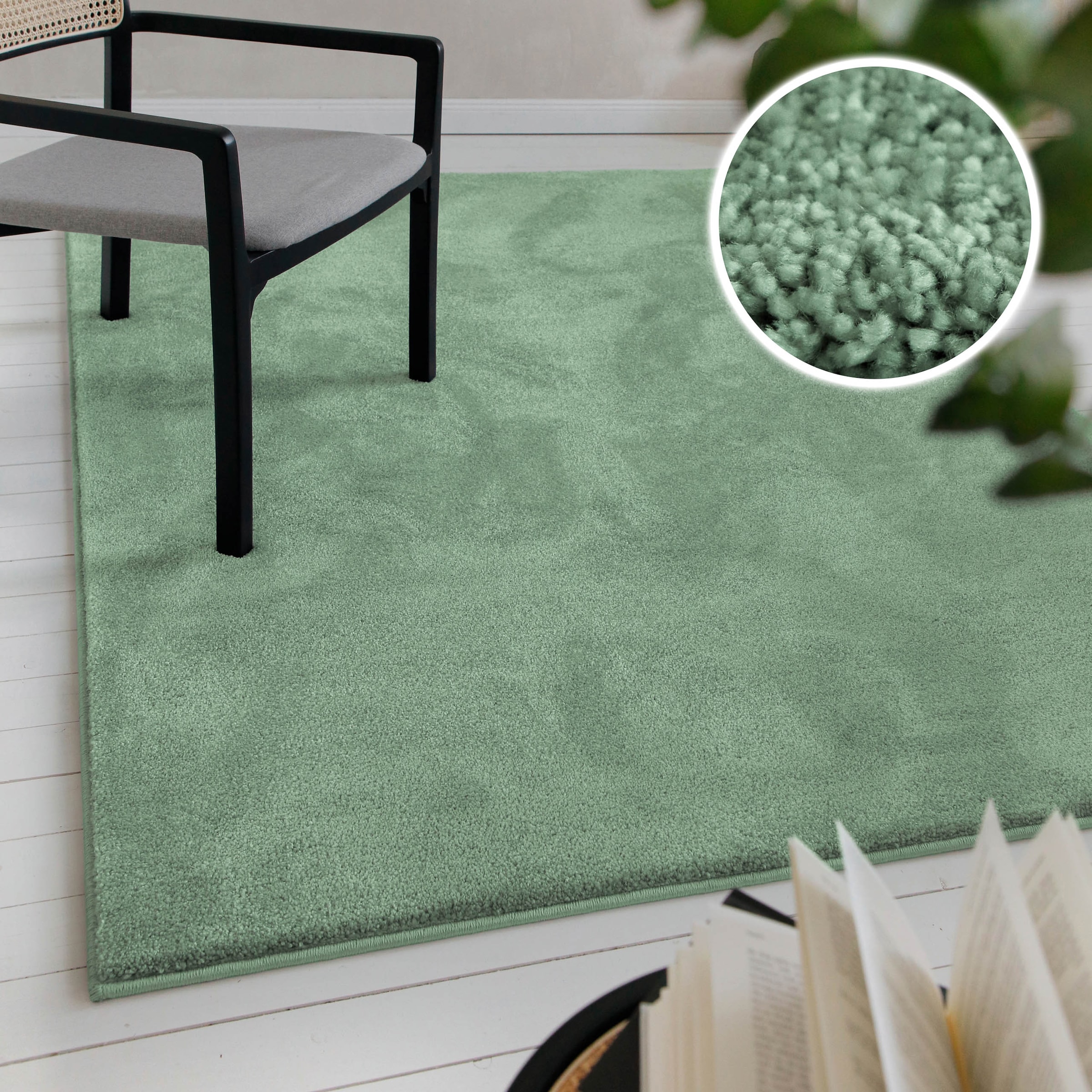 GOODproduct Tapis »Lisbea« Rectangulaire 17 mm Höhe moderner dichter weicher Kurzflorteppich, Wohnzimmer, Schlafzimmer