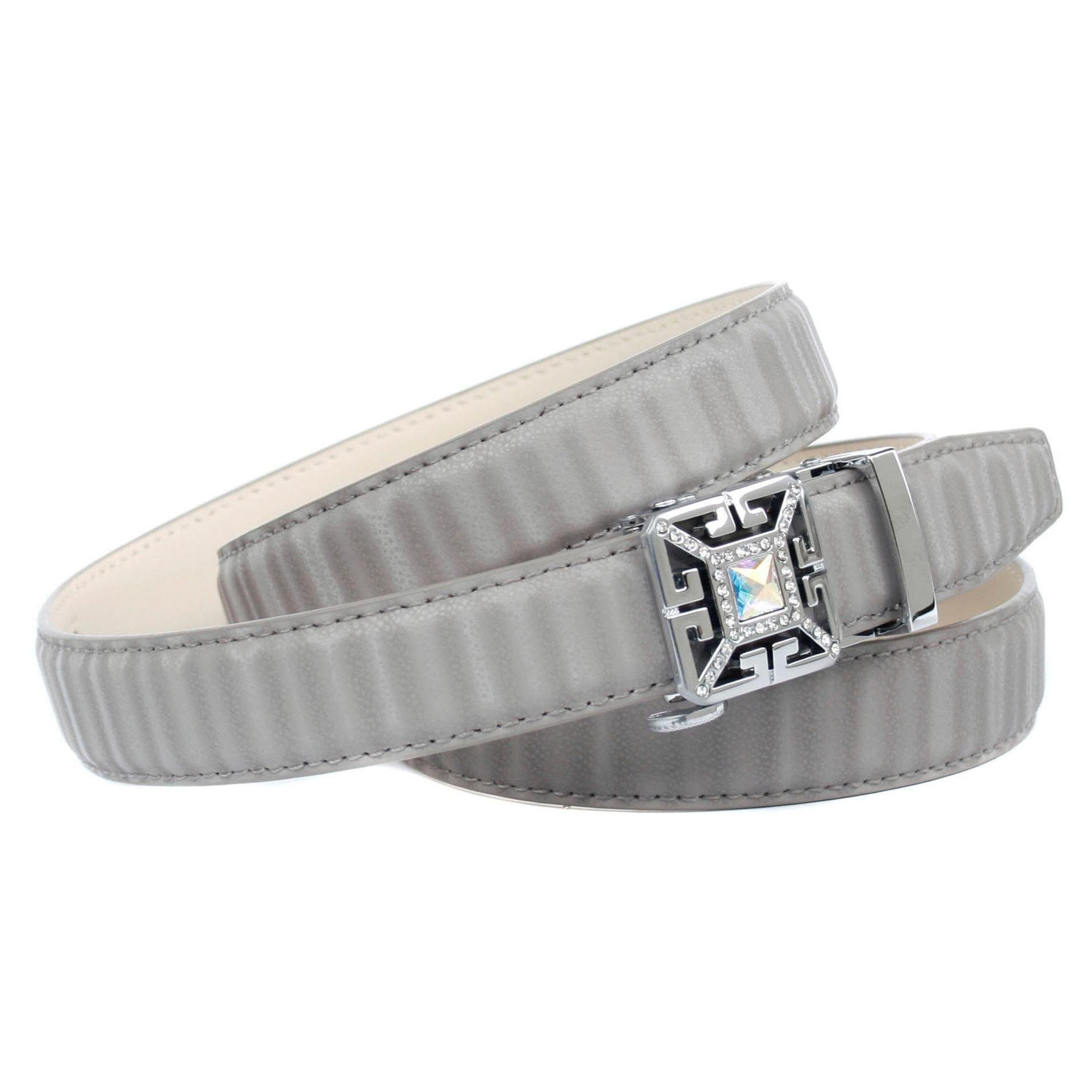 Image of Anthoni Crown Ledergürtel, Gürtel aus Leder in 3D-Optik in grau bei Ackermann Versand Schweiz