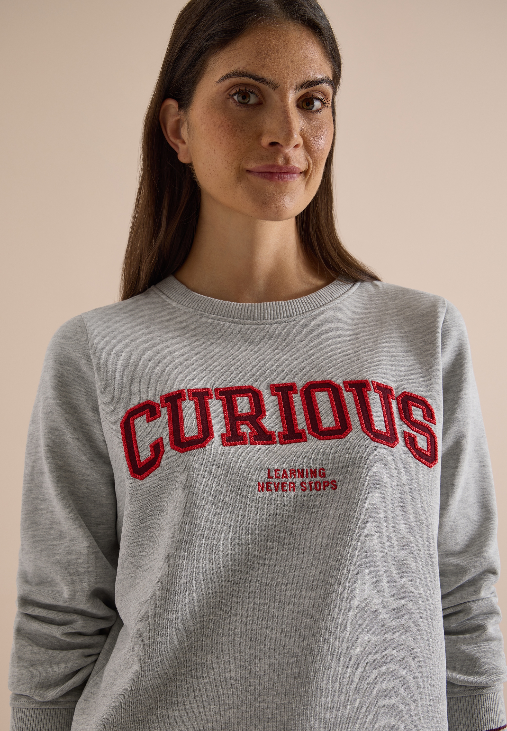 Cecil Sweater , mit Rundhals und Stickerei
