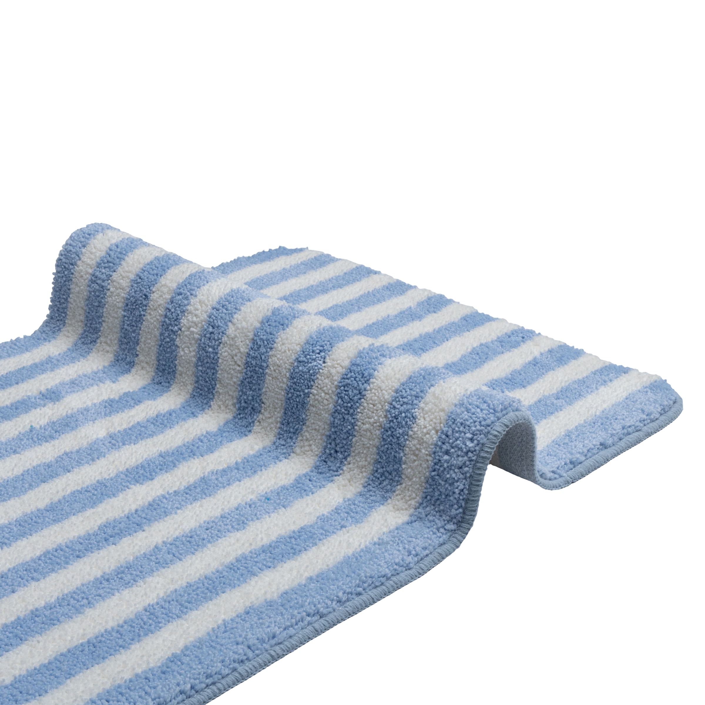 GOODproduct Badematte »Streifen, Jannika, Badvorleger, Badezimmer Teppich« Höhe 12 mm rutschhemmend beschichtet fussbodenheizungsgeeignet | schnell trocknend Scandi, modern, gestreift, Badteppich, Badematten