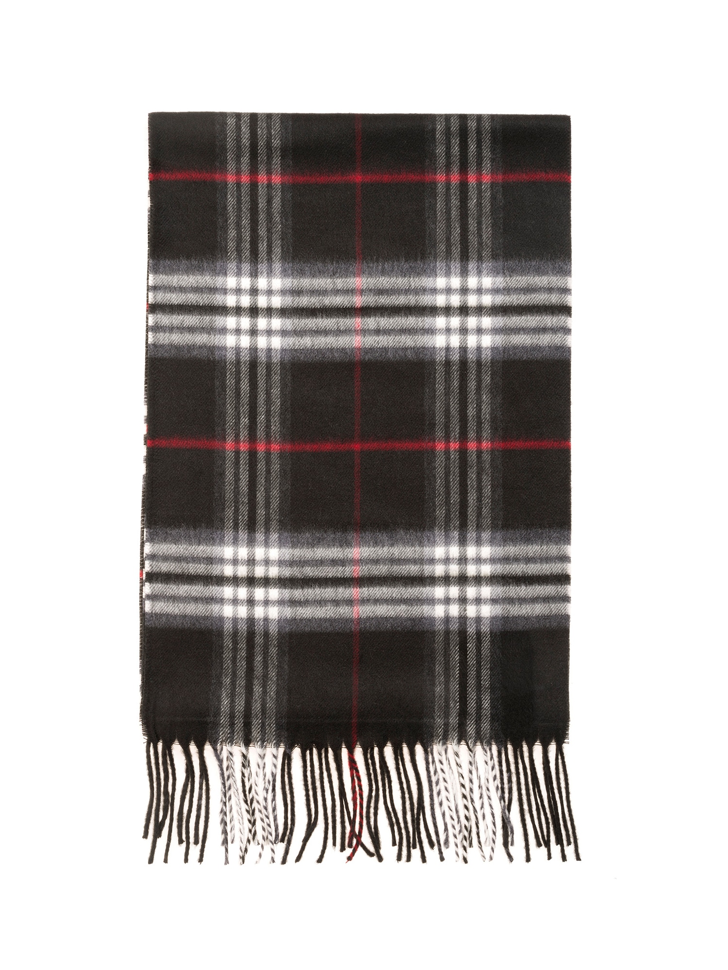 MONTI Écharpe qualité douce, motif tartan intemporel, finition à franges
