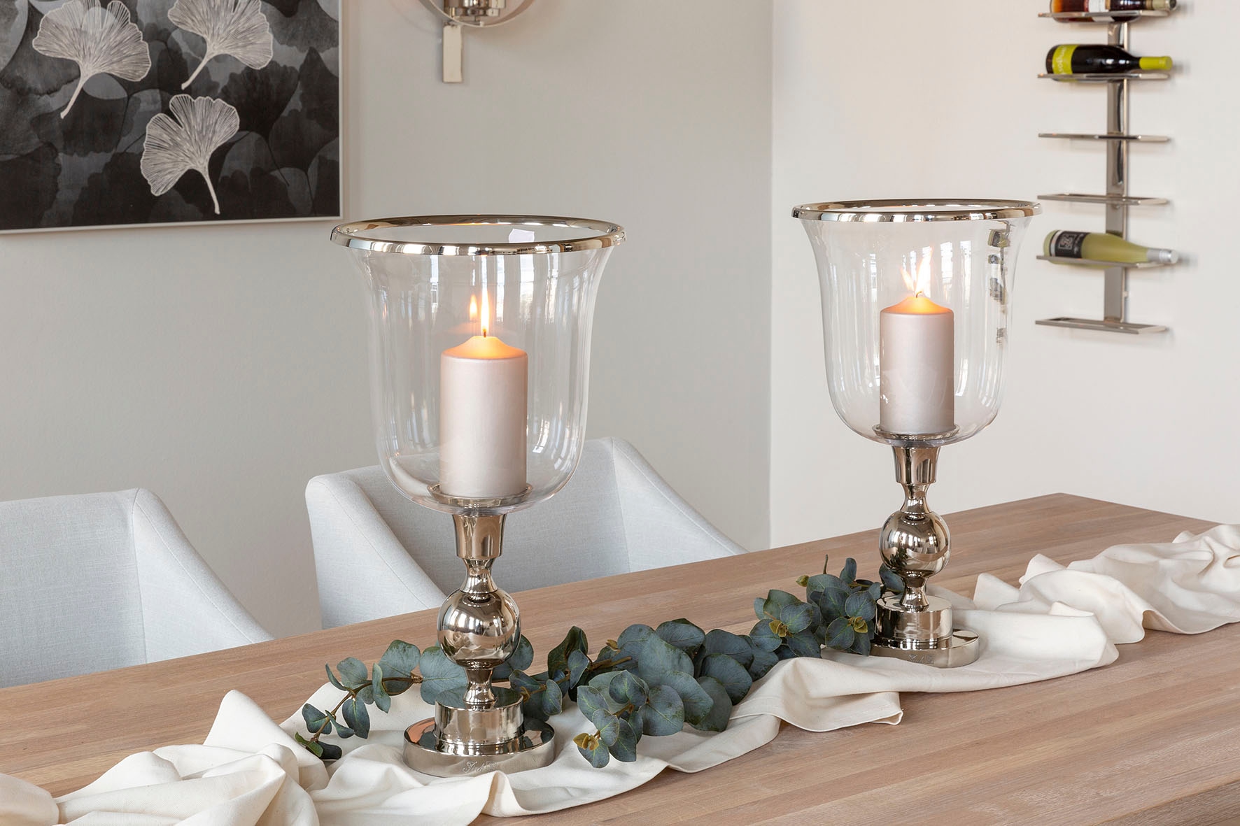 Fink Windlicht »SAMANTA« Kerzenhalter aus Aluminium und Glas