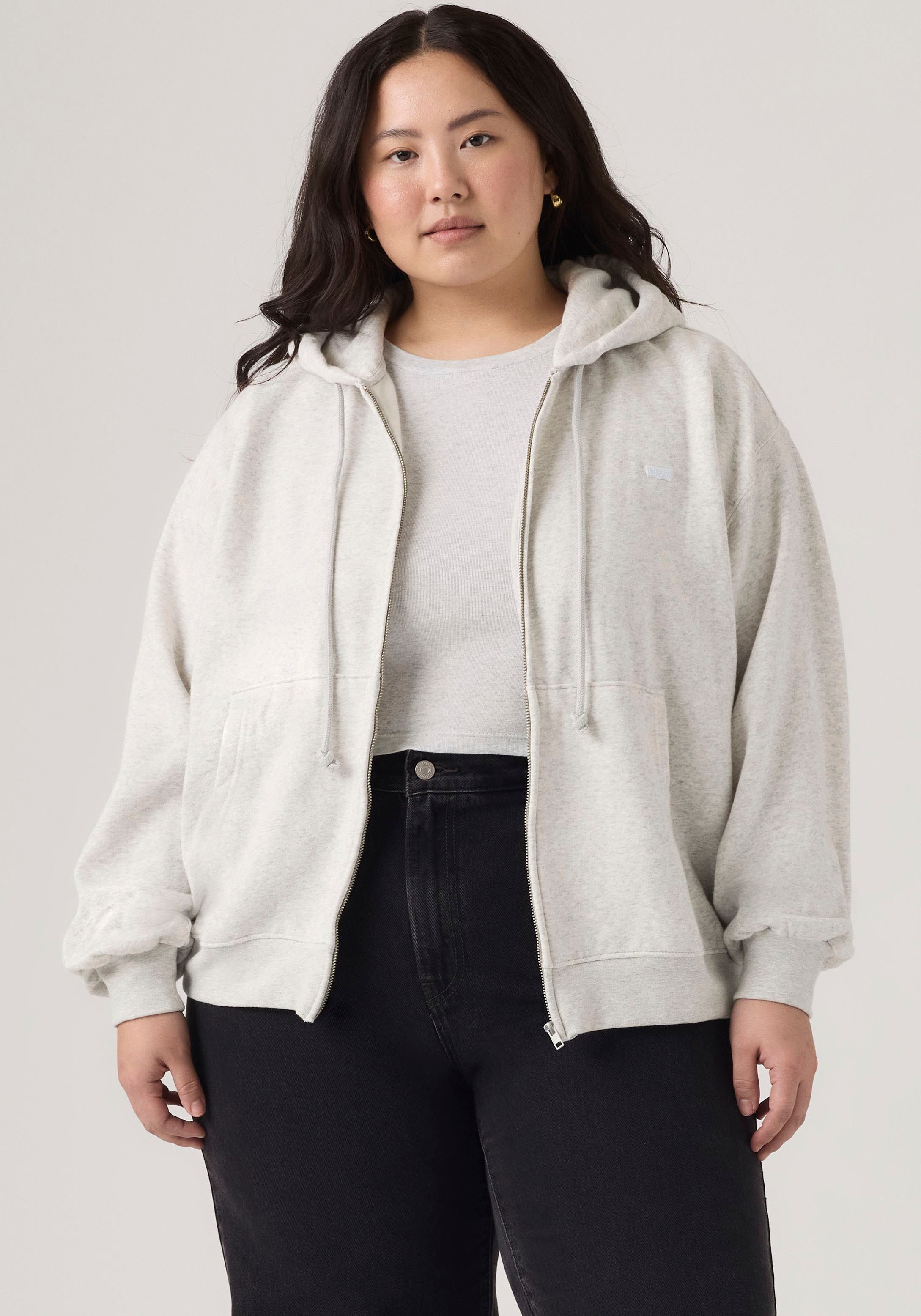 Image of Levis Plus Sweatjacke "PL EVERYDAY FULL ZIP HOODIE SWEATSHIRT" Sweatware von innen weich angeraut