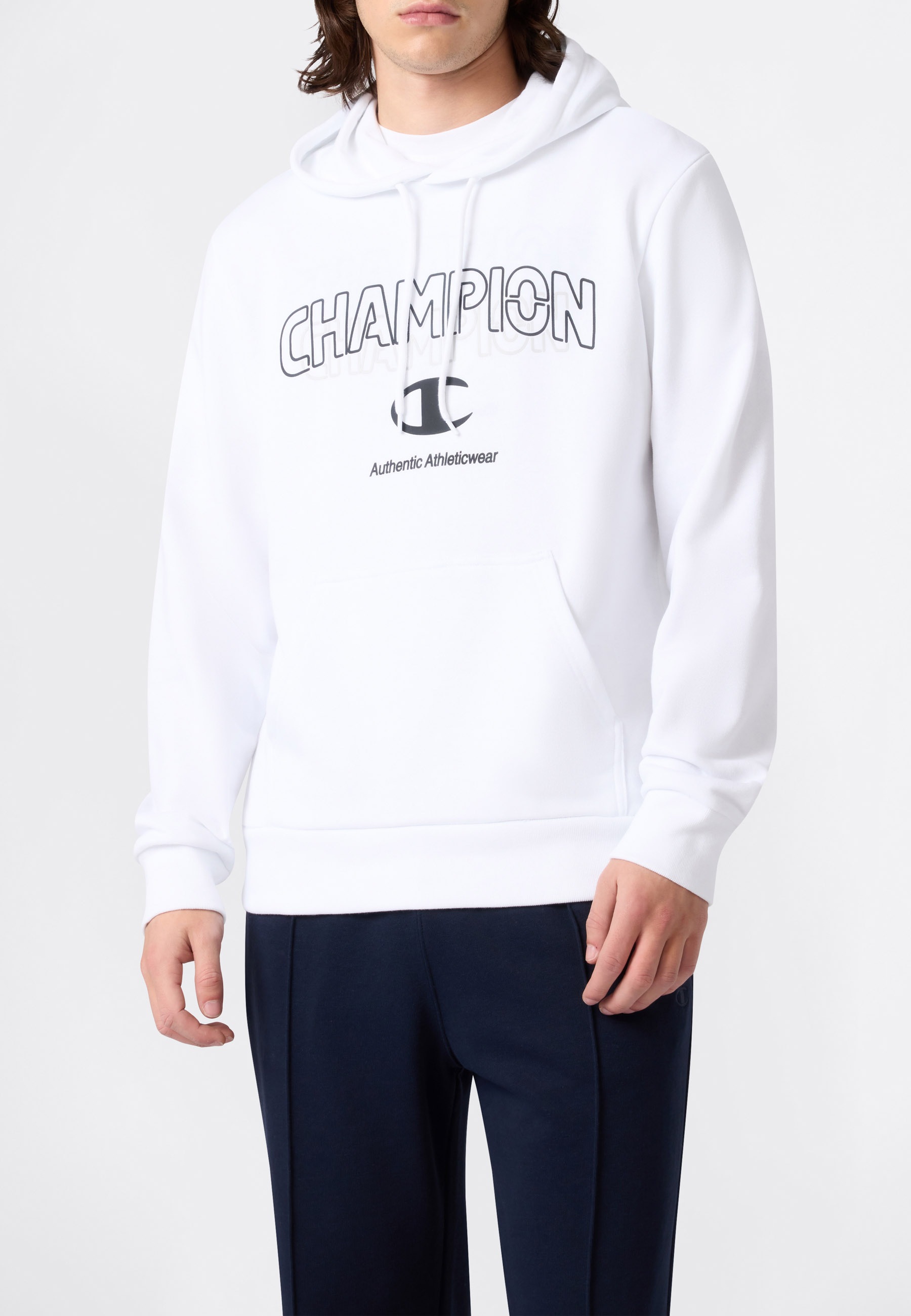 Image of Champion Kapuzensweatshirt "Graphic Terry Hoodie", sportlicher Stil, für Erwachsene, Rundhalsausschnitt