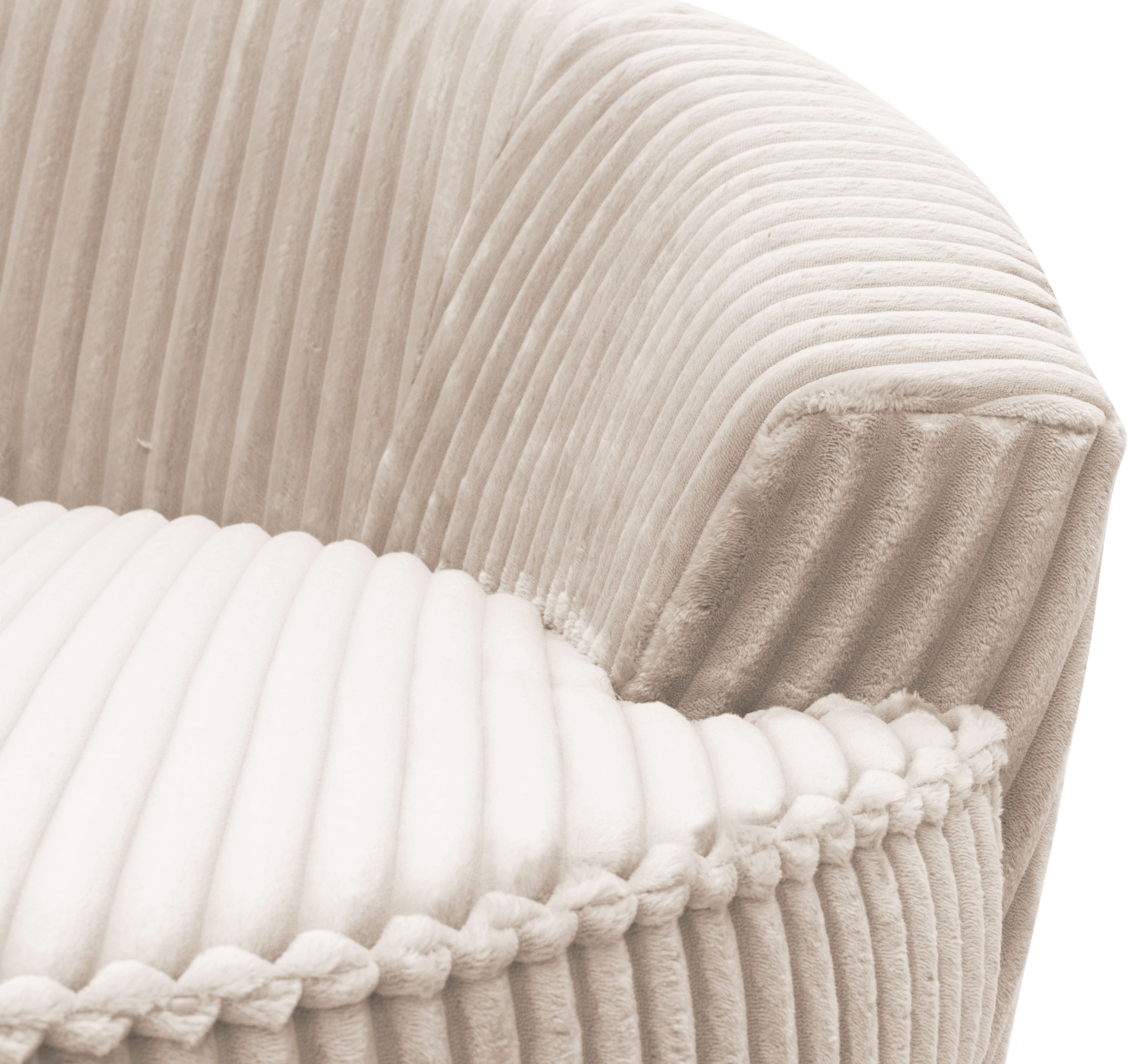 INOSIGN Drehsessel »AMECA, Relaxsessel mit Drehfunktion und Hocker, 122 x 126 x 76 cm,«, (Set, 2 St.), Love-Seat XXL und Lesesessel in Megacord
