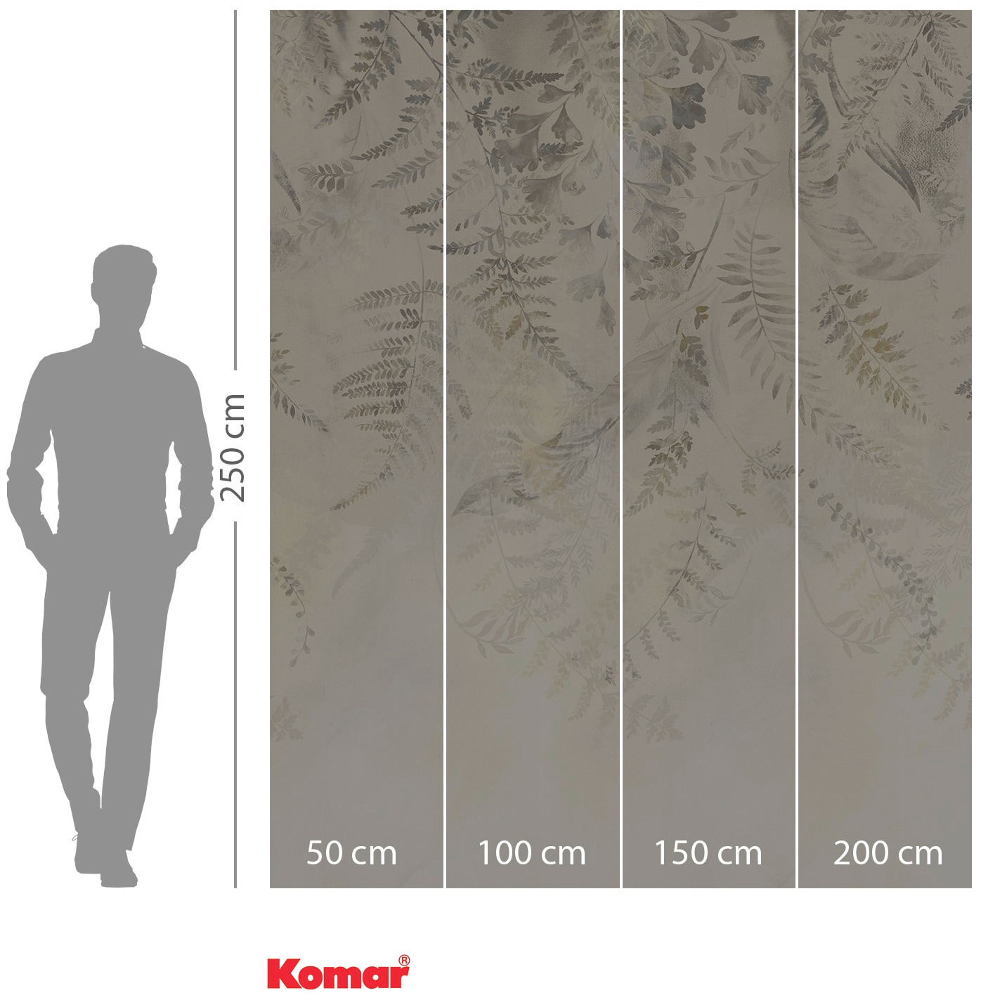 Komar Vliestapete »Digitaldruck Vlies - Herbarium - Grösse 200 x 250 cm«, bedruckt, Wohnzimmer, Schlafzimmer